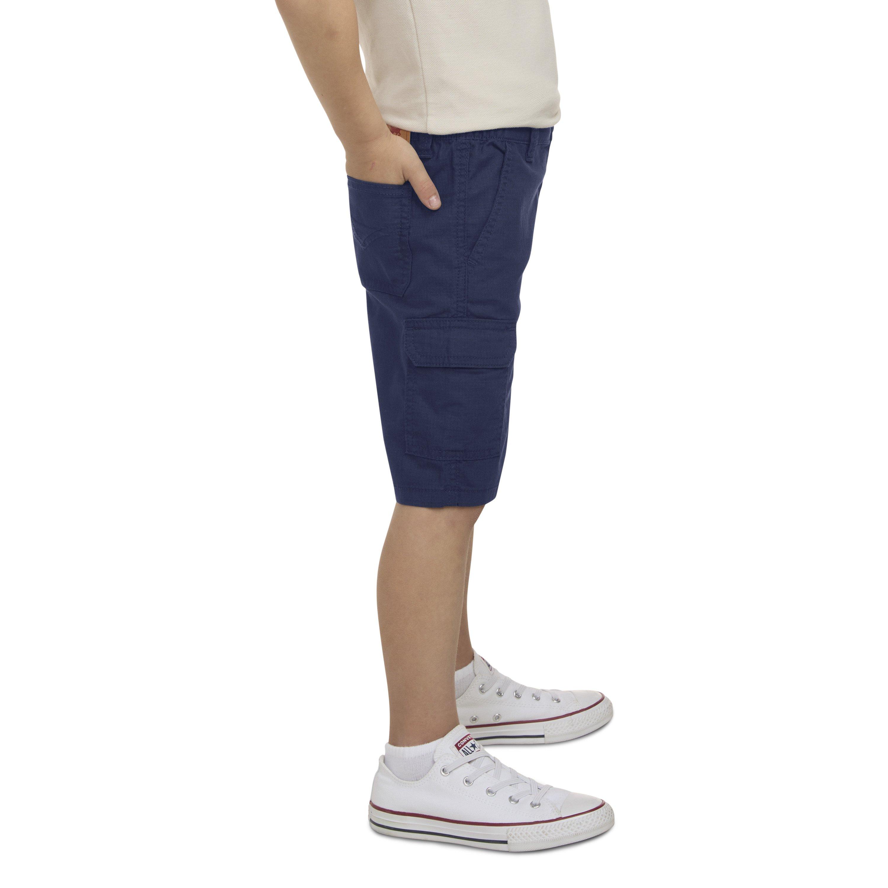 Levi's Elastic Waistband Little Boys' Navy Cargo Shorts