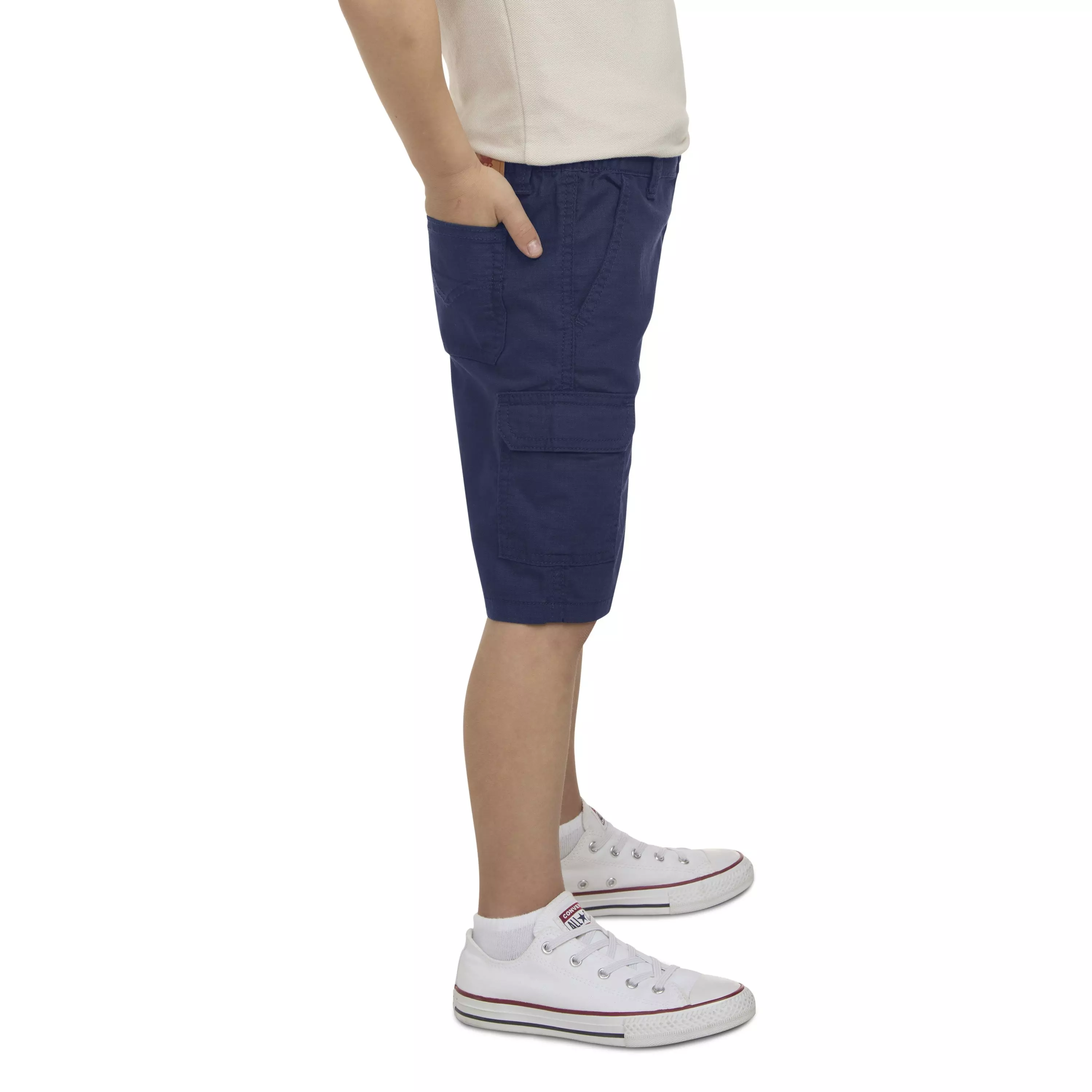 Levi's Little Boys' Elastic Waistband Cargo Shorts -Navy - NAVY
