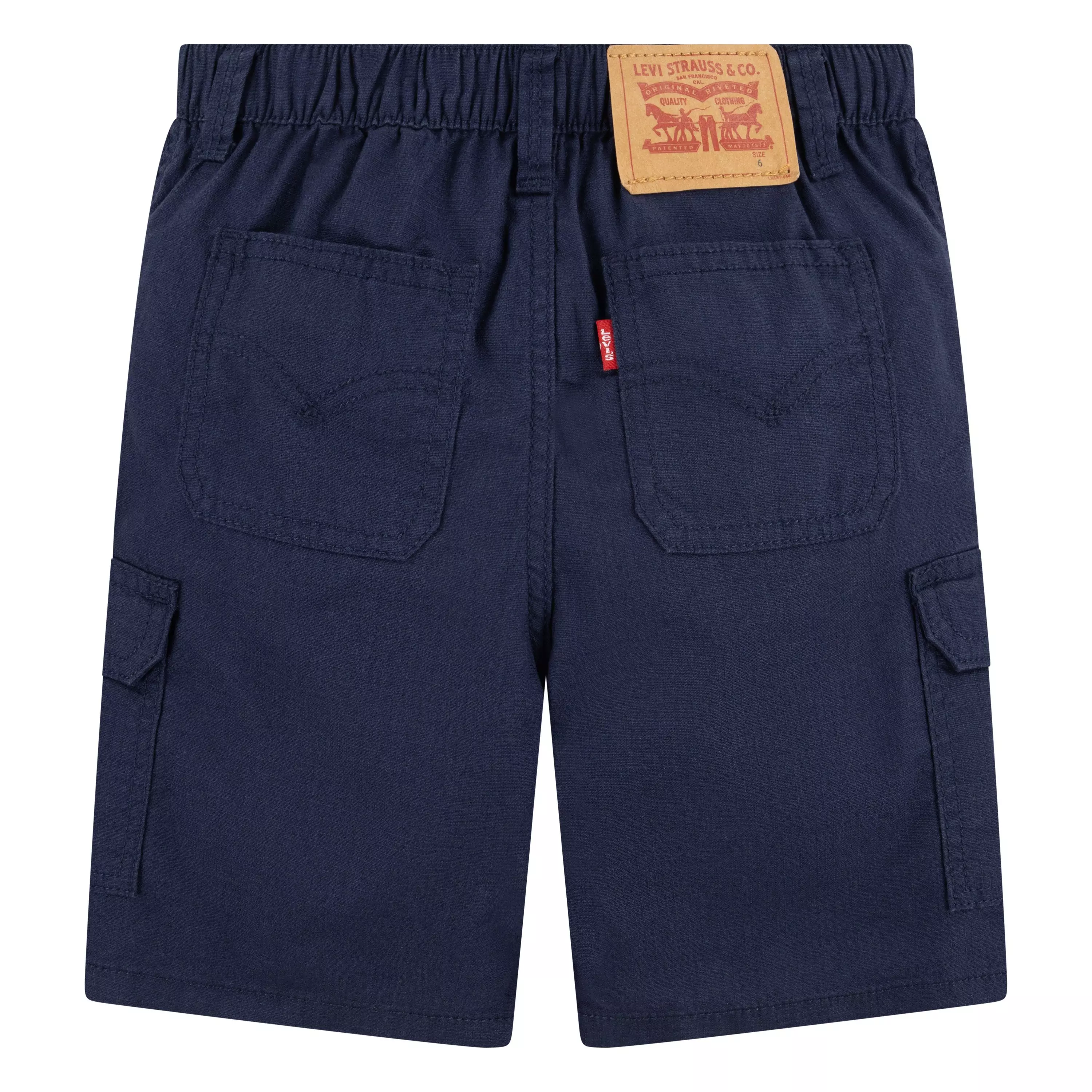Levi's Little Boys' Elastic Waistband Cargo Shorts -Navy - NAVY