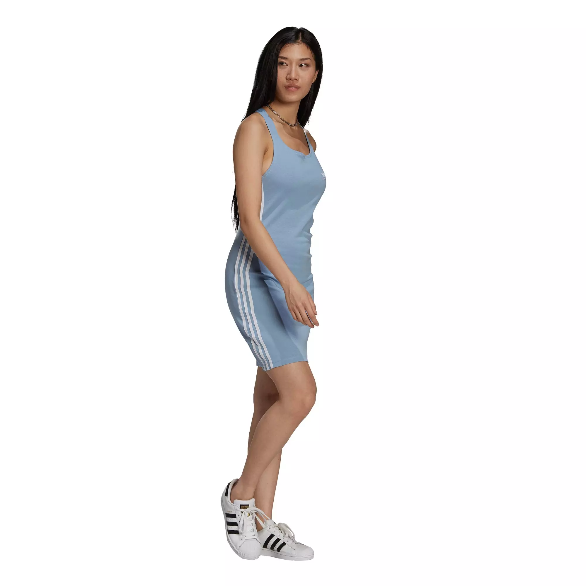 adidas Originals Women's Blue Adicolor Classics Racerback Dress - BLUE