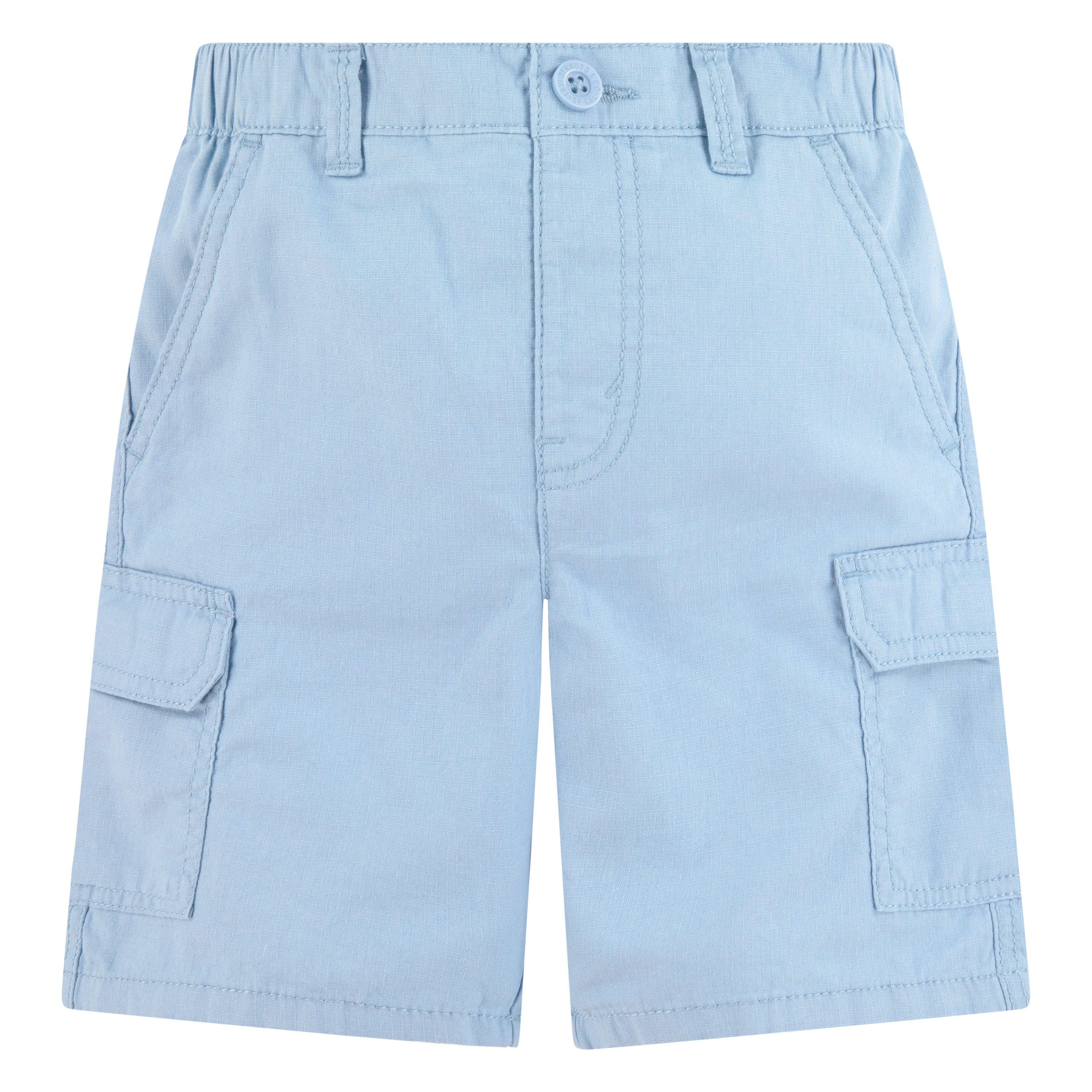 Levi's Little Boys' Elastic Waistband Cargo Shorts - Lt Blue - LT BLUE Thumbnail View 7