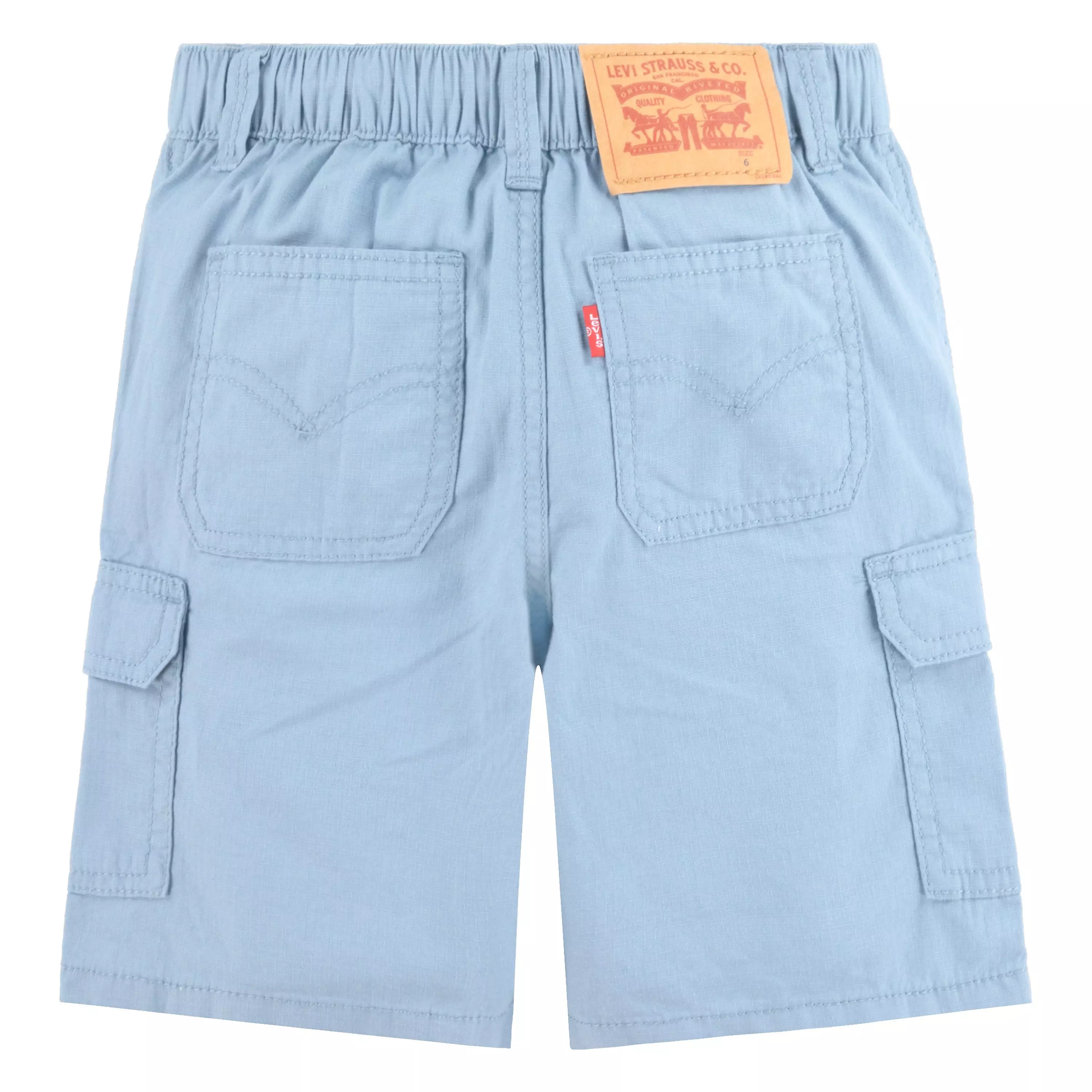 Levi's Little Boys' Elastic Waistband Cargo Shorts -Lt Blue - LT BLUE