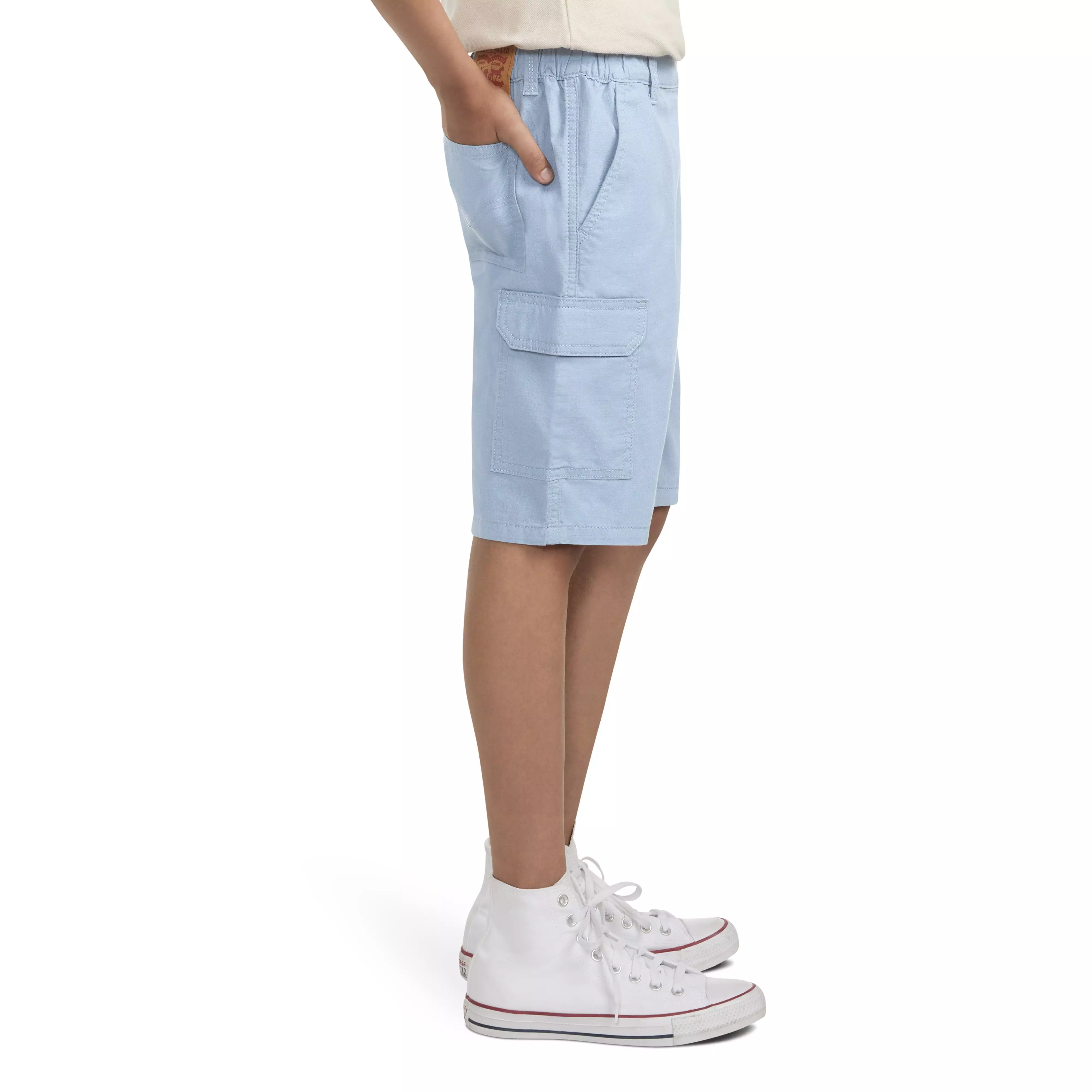 Levi's Big Boys' Cotton Cargo Shorts -Lt Blue - LT BLUE