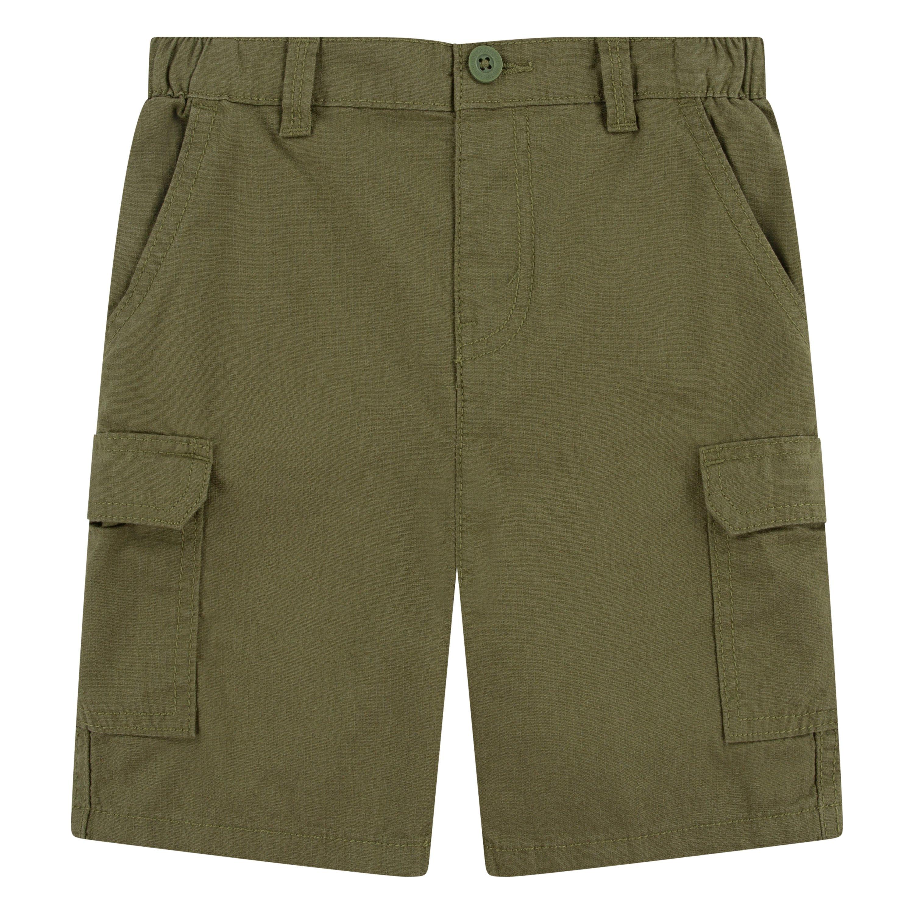 Levi's Elastic Waistband Little Boys' Olive Green Cargo Shorts