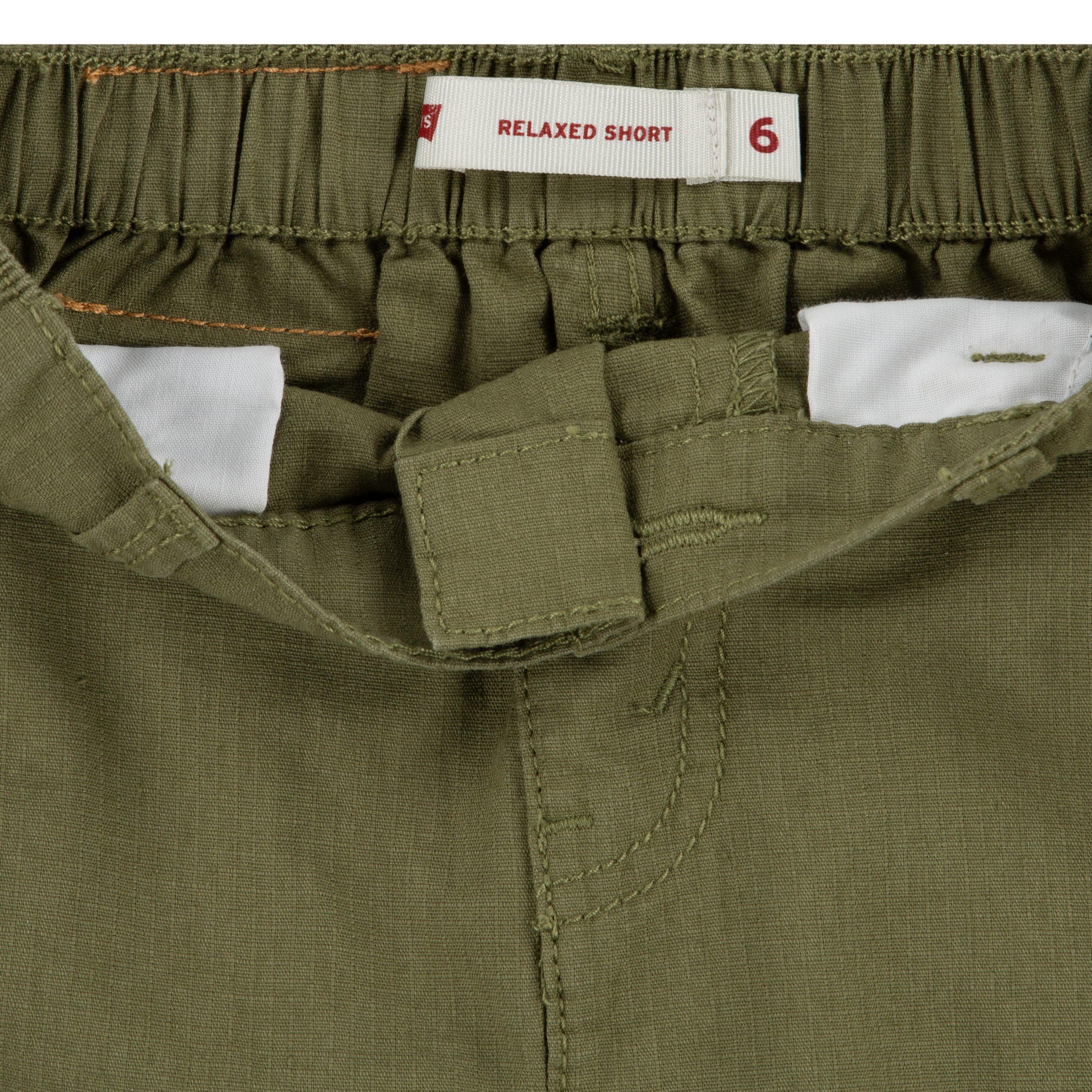Levi's Elastic Waistband Little Boys' Olive Green Cargo Shorts