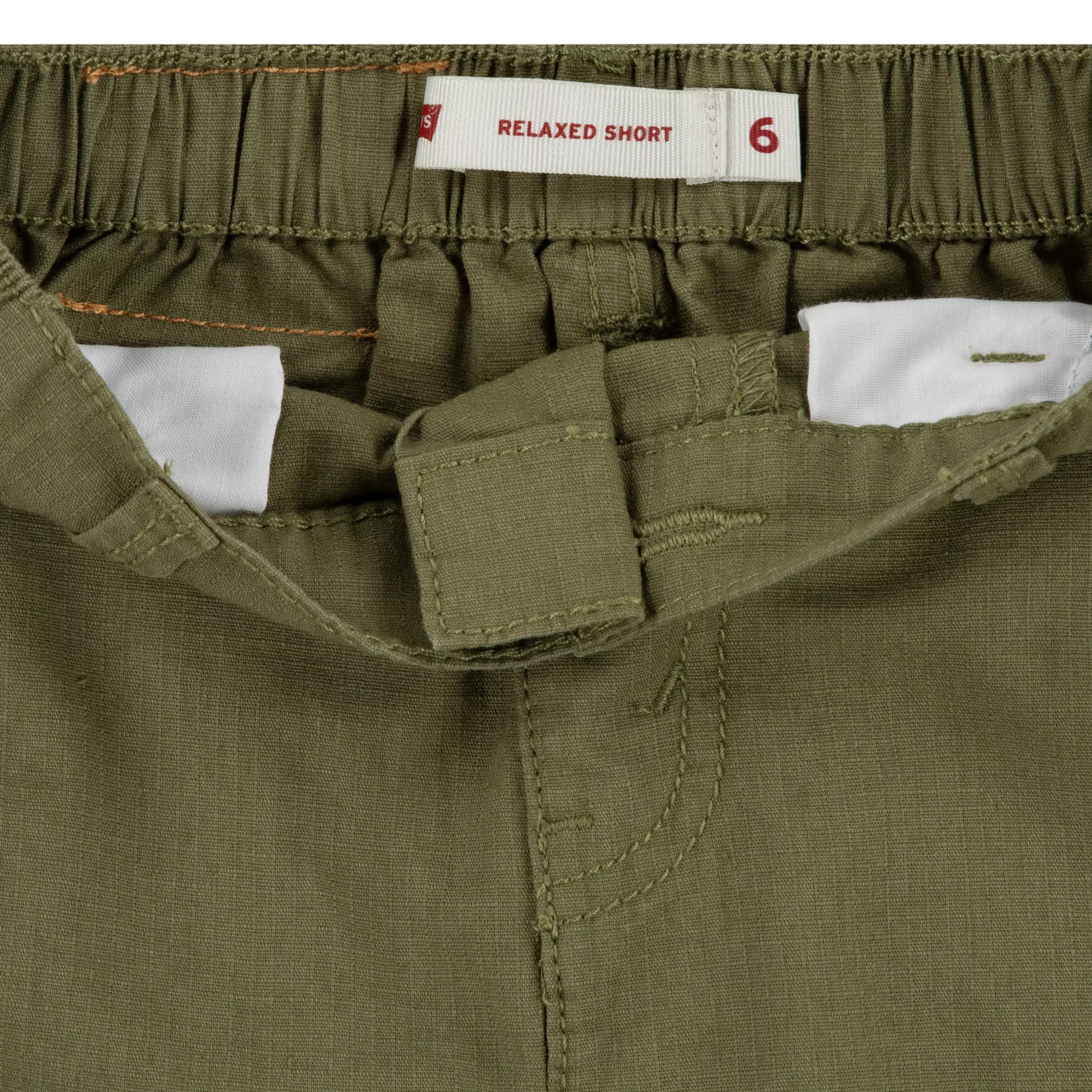 Levi's Little Boys' Elastic Waistband Cargo Shorts -Olive Green - OLIVE GREEN