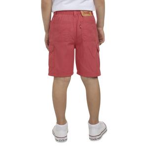 Levi's Little Boys' Elastic Waistband Cargo Shorts -Red