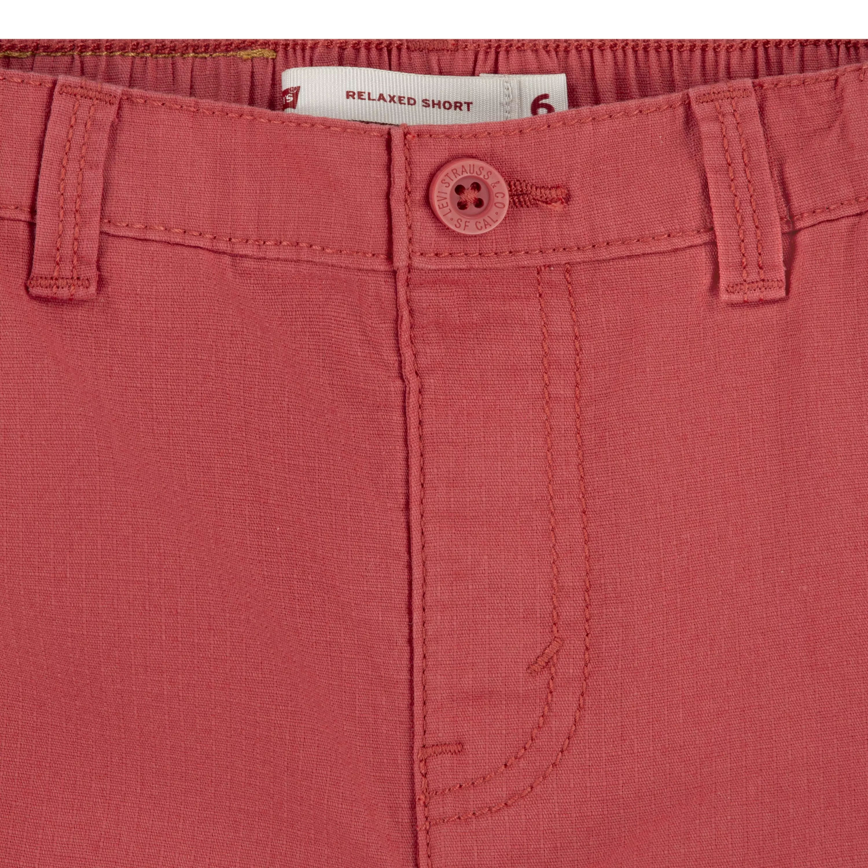 Levi's Little Boys' Elastic Waistband Cargo Shorts -Red - RED