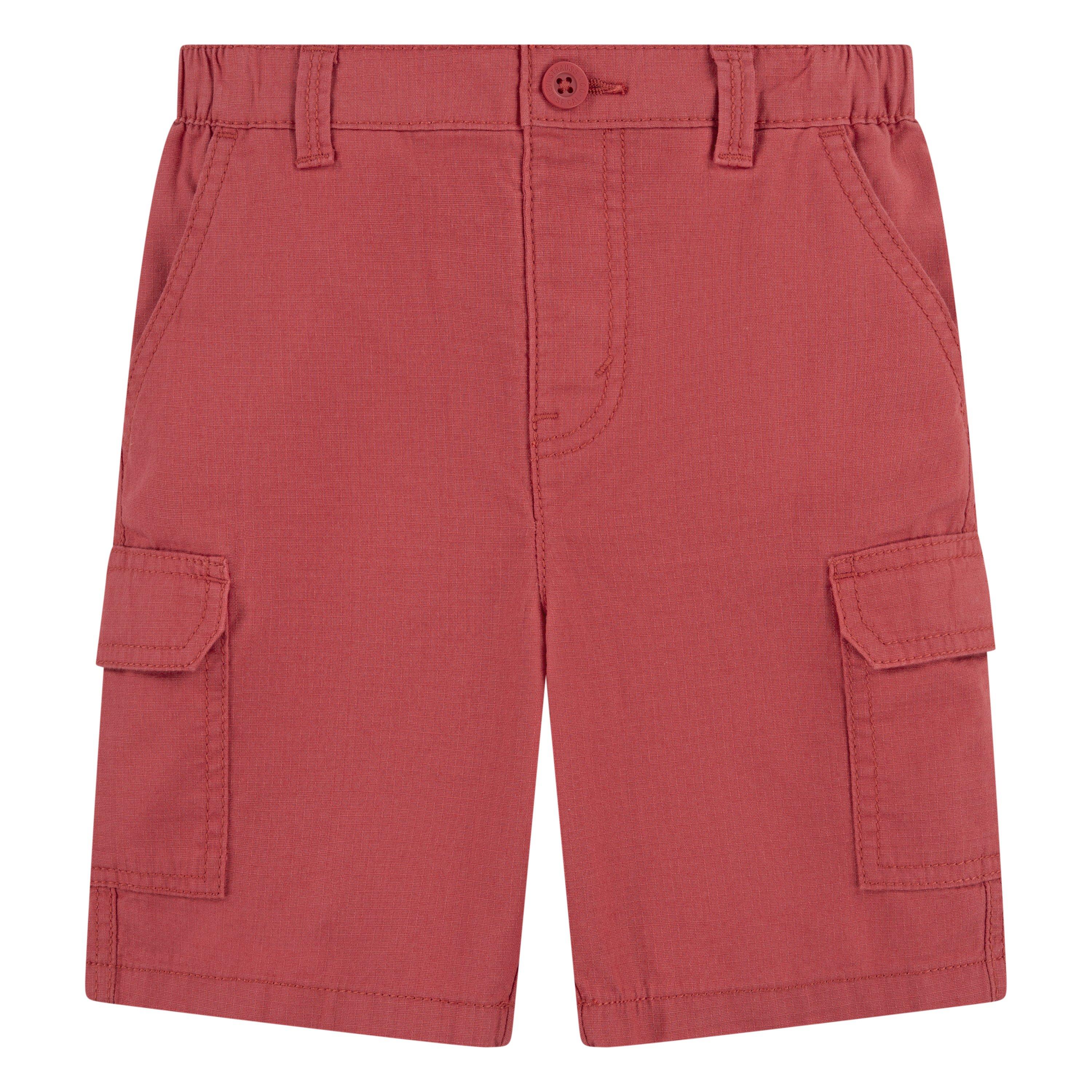 Levi's Little Boys' Elastic Waistband Cargo Shorts - Red - RED Thumbnail View 8