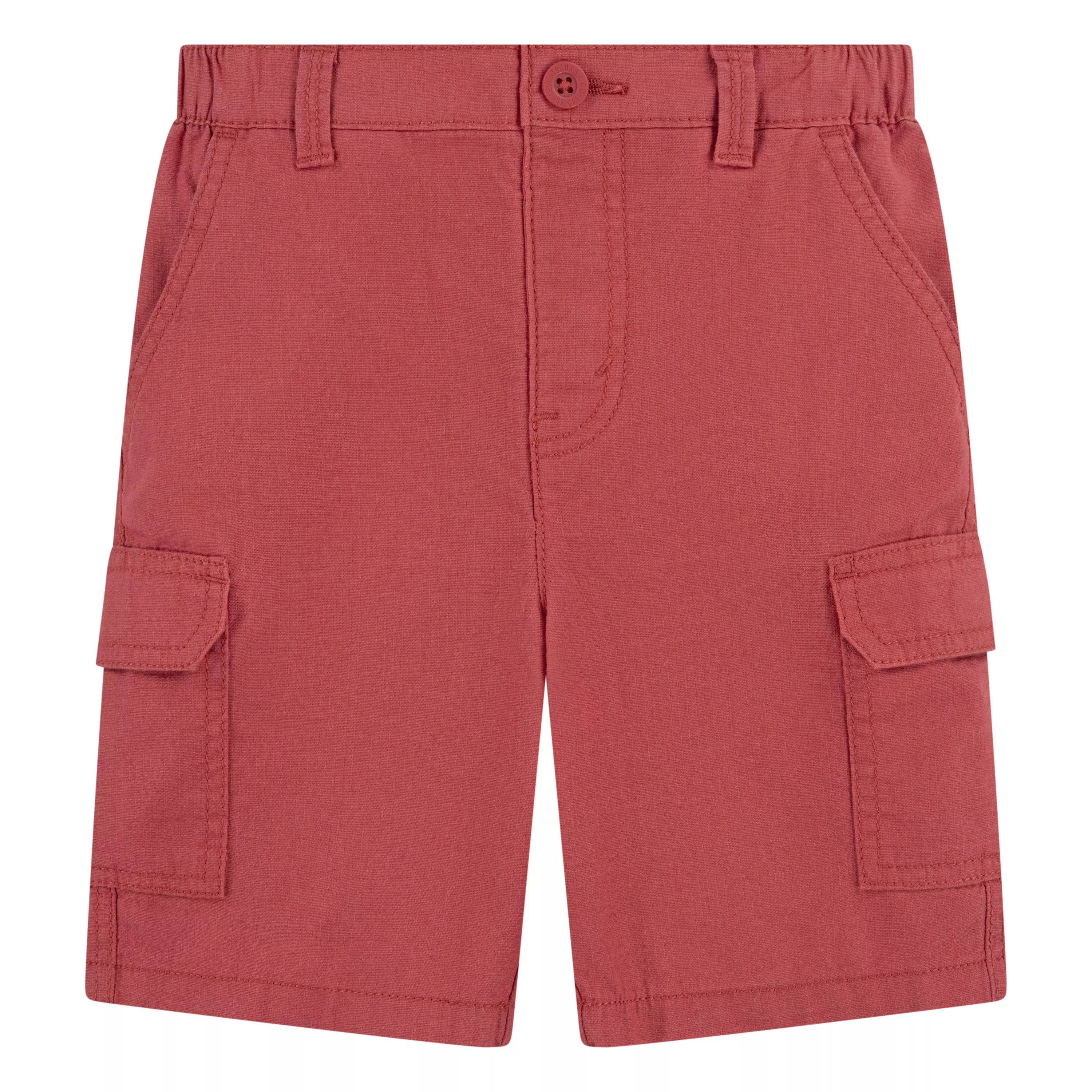 Levi's Little Boys' Elastic Waistband Cargo Shorts -Red - RED