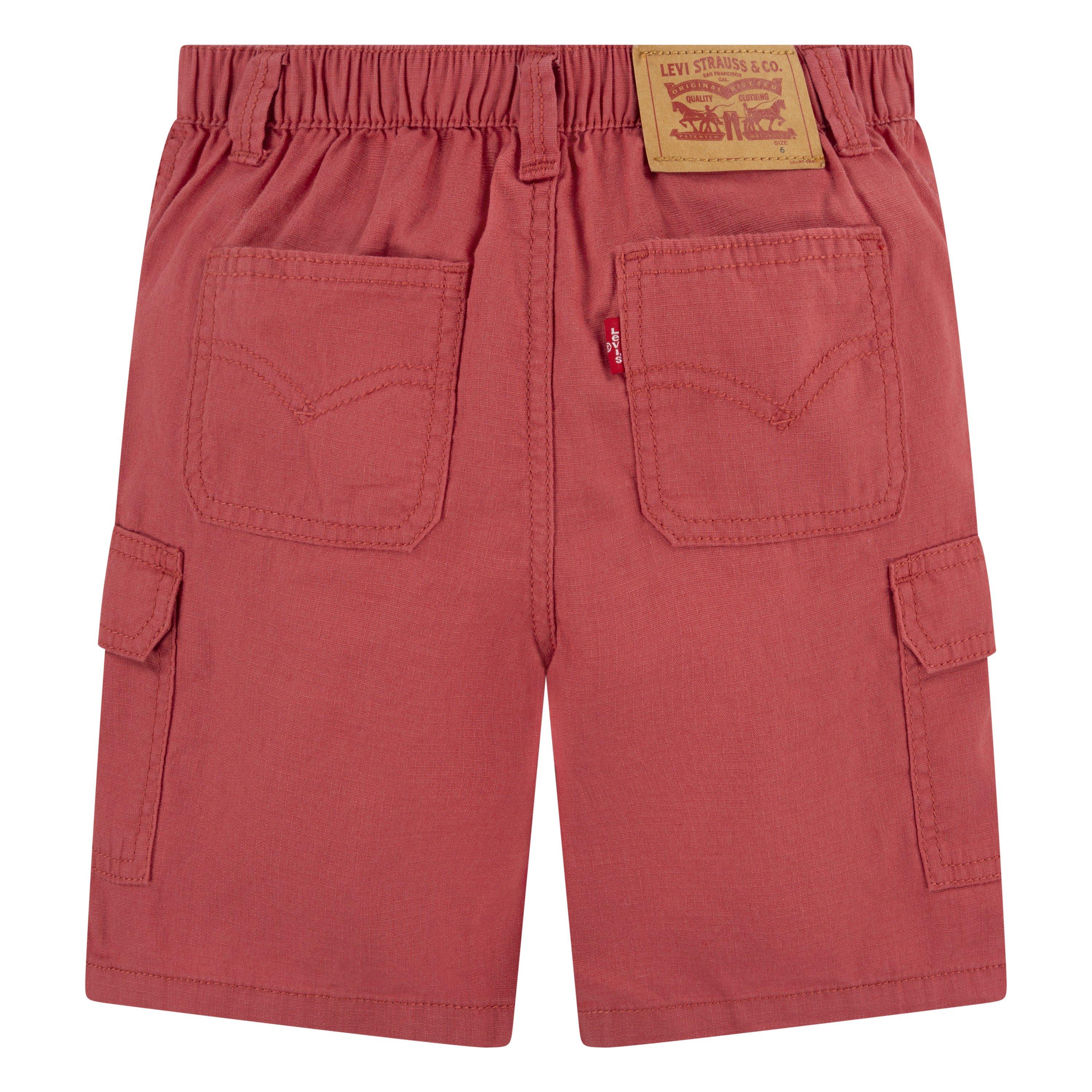 Levi's Little Boys' Elastic Waistband Cargo Shorts - Red - RED Thumbnail View 9