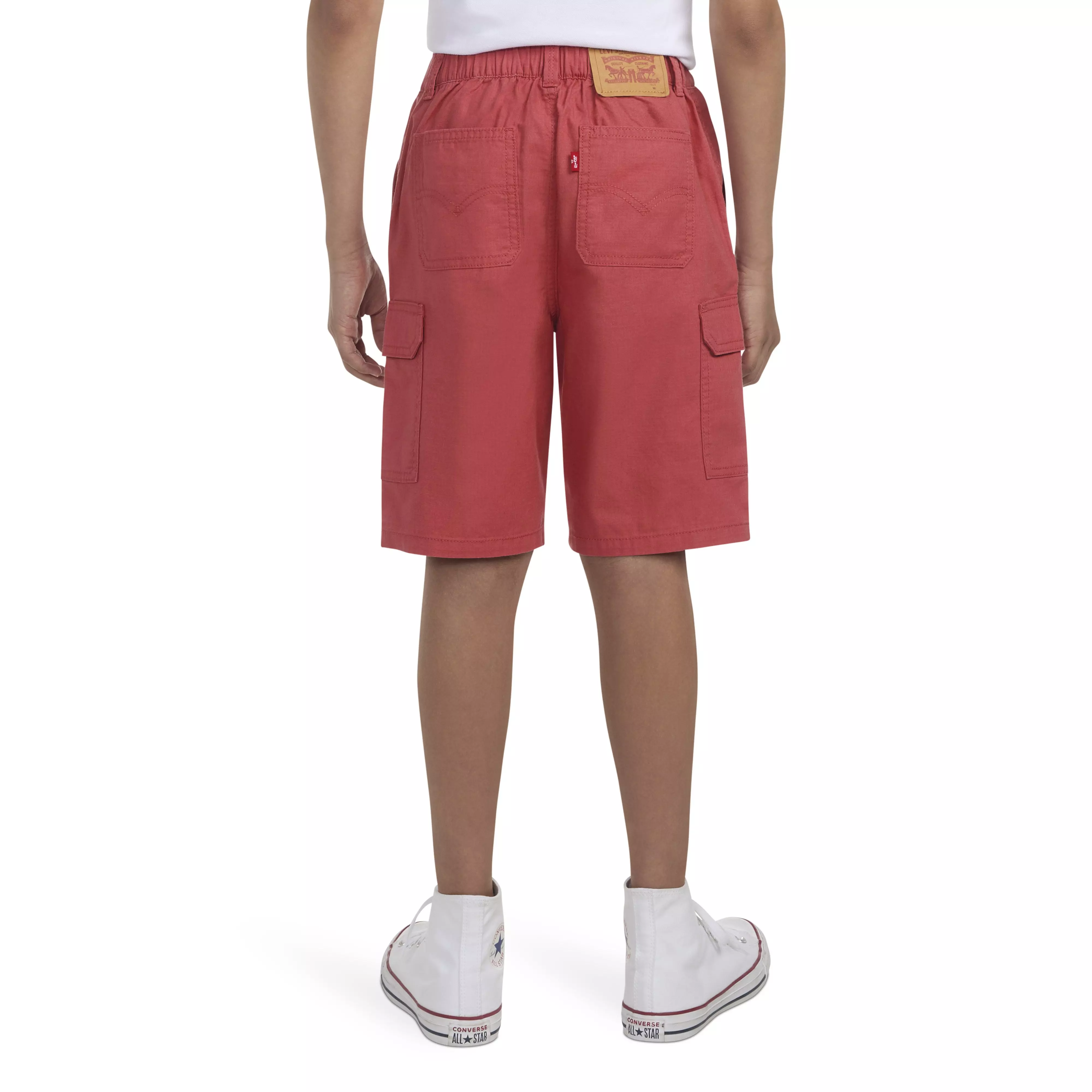 Levi's Big Boys' Cotton Cargo Shorts - Red - RED
