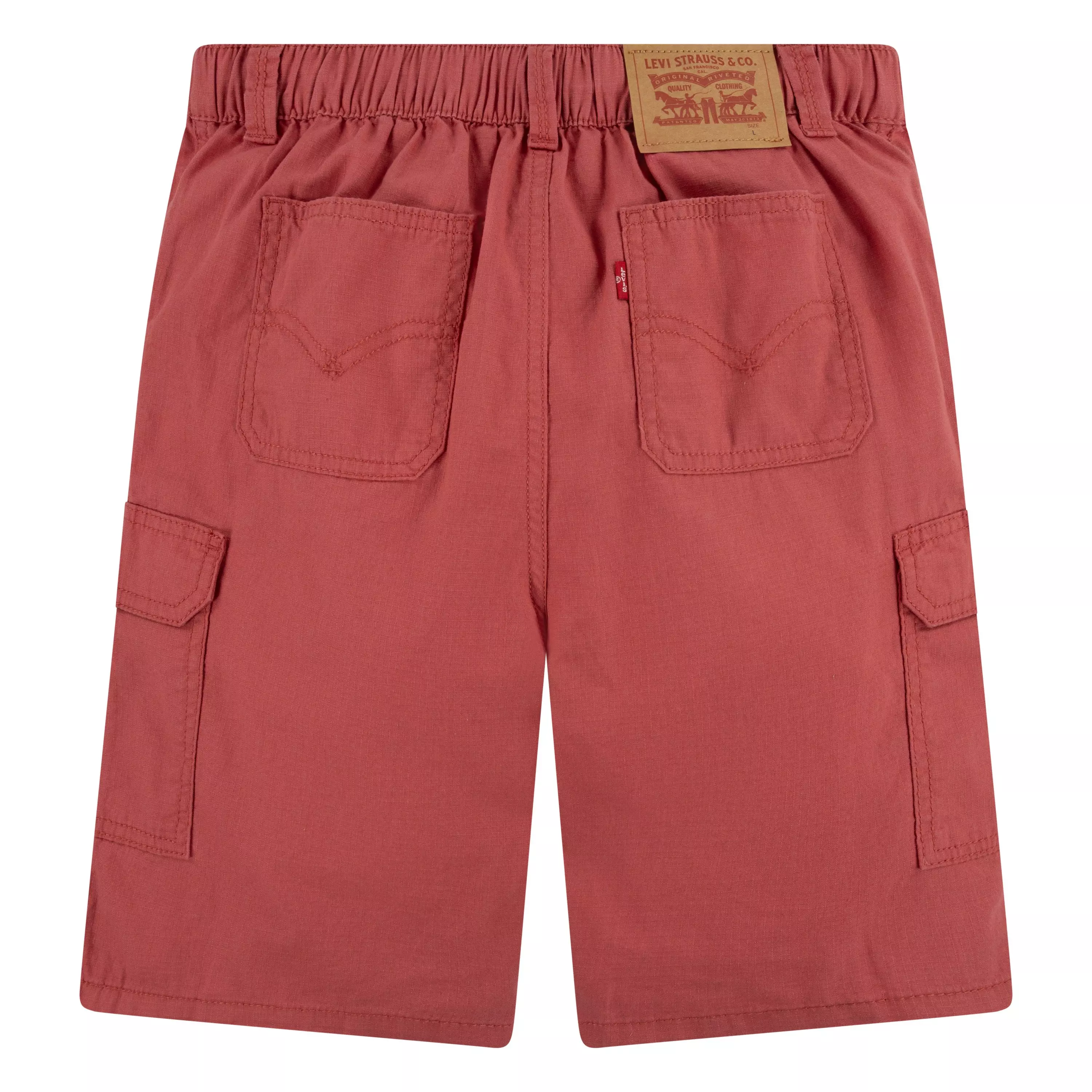 Levi's Big Boys' Cotton Cargo Shorts -Red - RED
