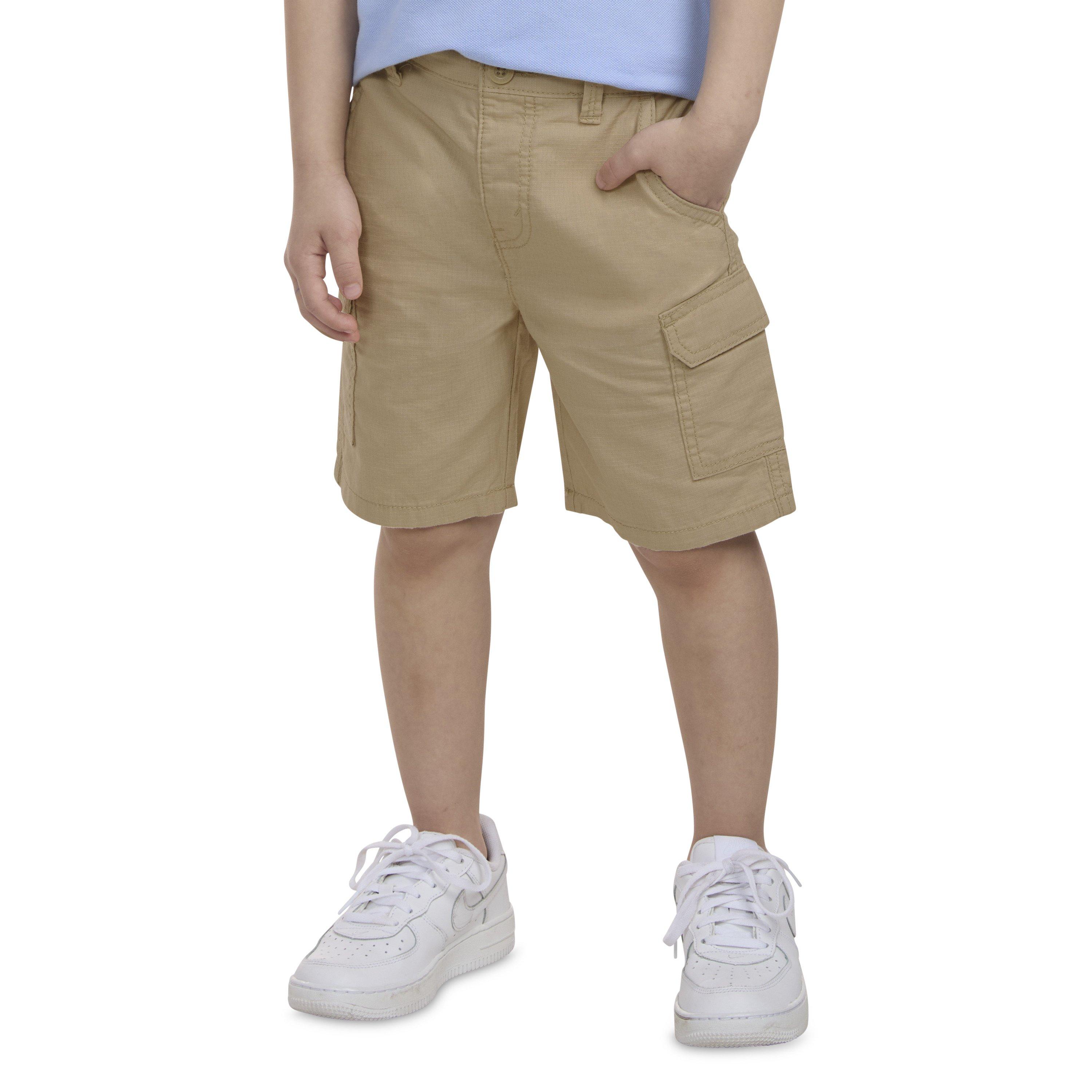 Levi's Elastic Waistband Little Boys' Khaki Cargo Shorts