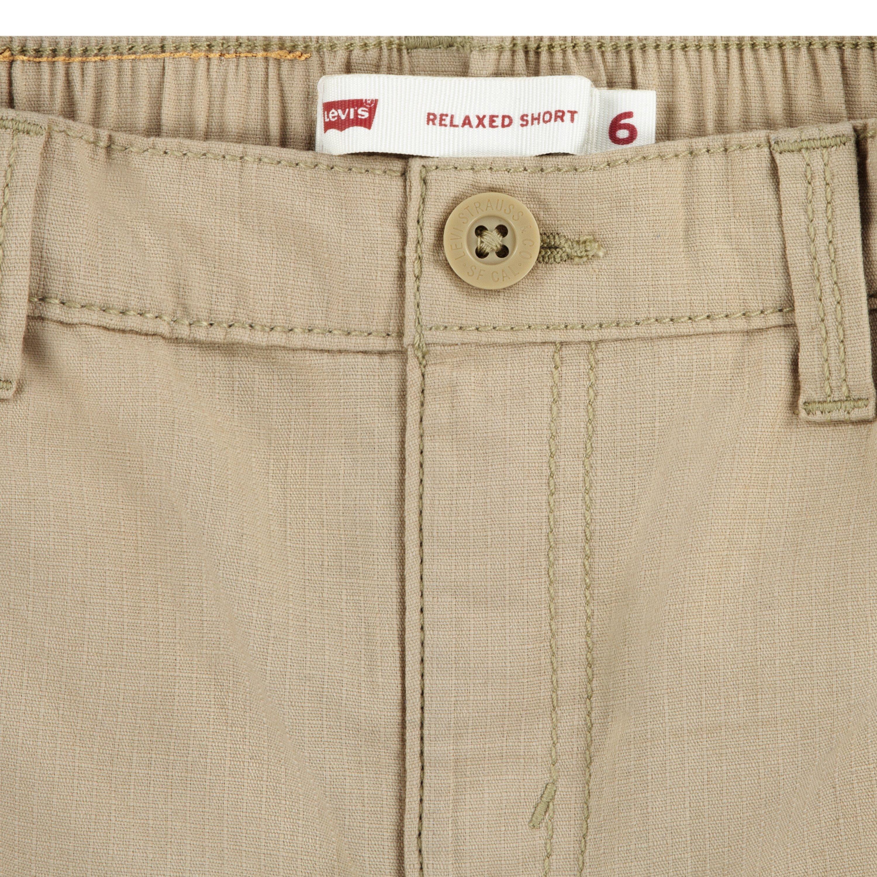 Levi's Little Boys' Elastic Waistband Cargo Shorts - Khaki - KHAKI Thumbnail View 4