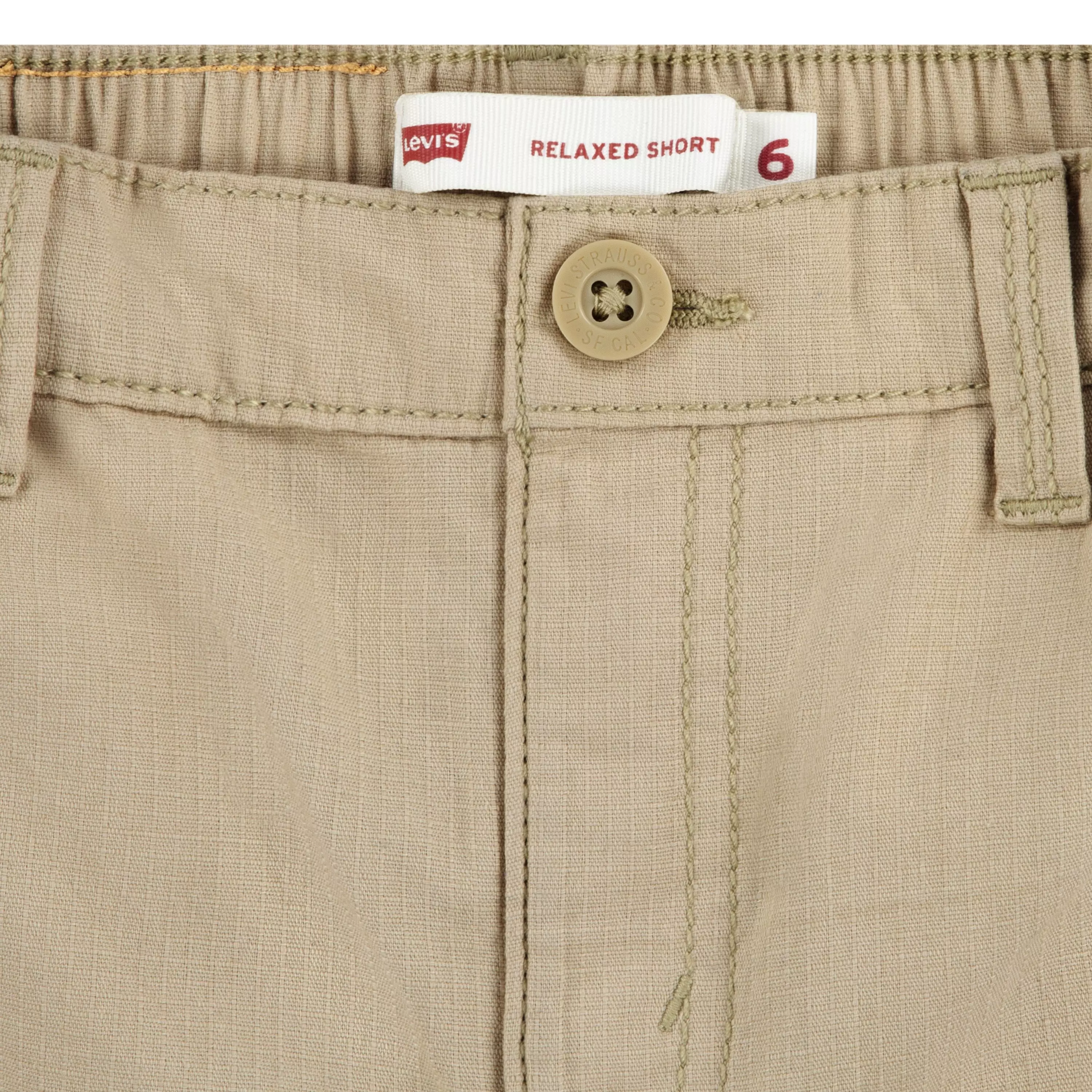 Levi's Little Boys' Elastic Waistband Cargo Shorts -Khaki - KHAKI