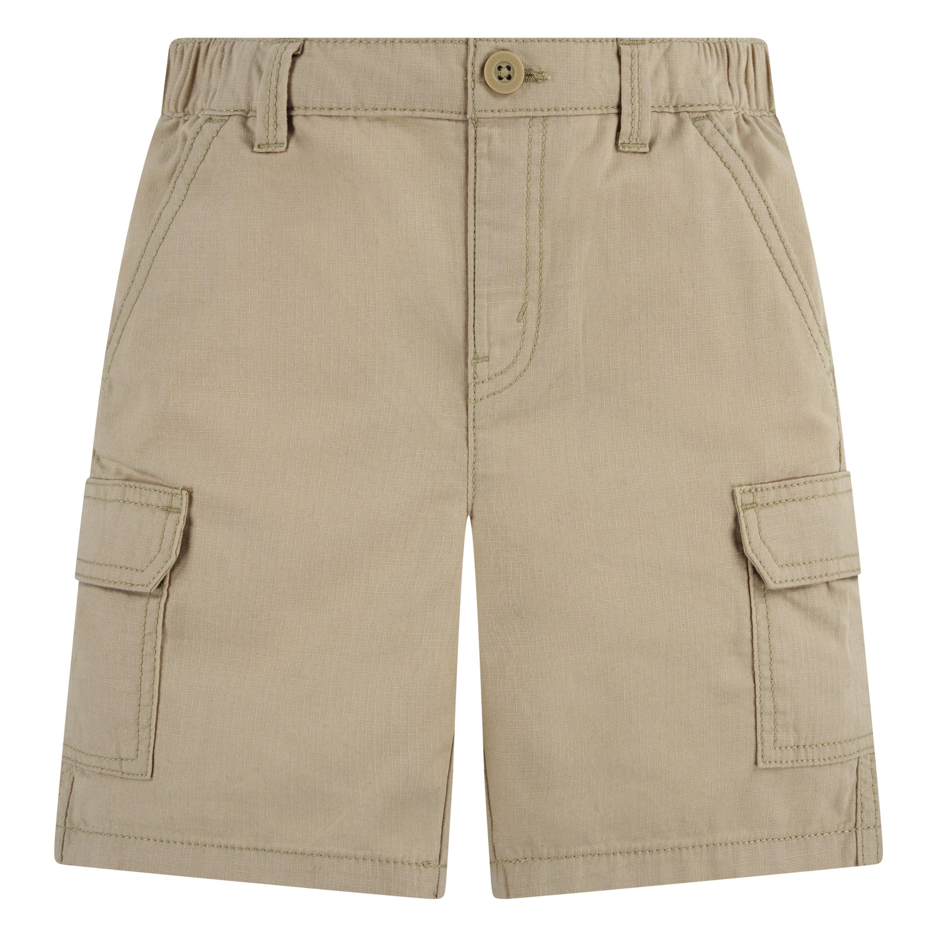 Levi's Little Boys' Elastic Waistband Cargo Shorts - Khaki - KHAKI Thumbnail View 9