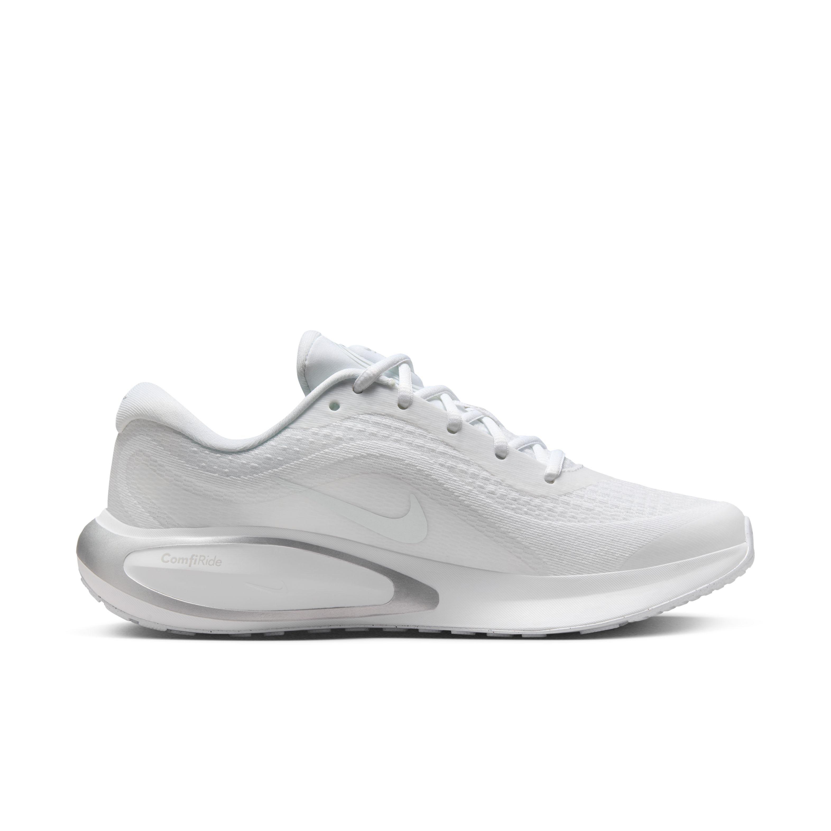 Nike Journey Run "White/Pure Platinum/Metallic Silver/White" Women's Running Shoe - WHITE/PLATINUM/SILVER/WHITE Thumbnail View 1