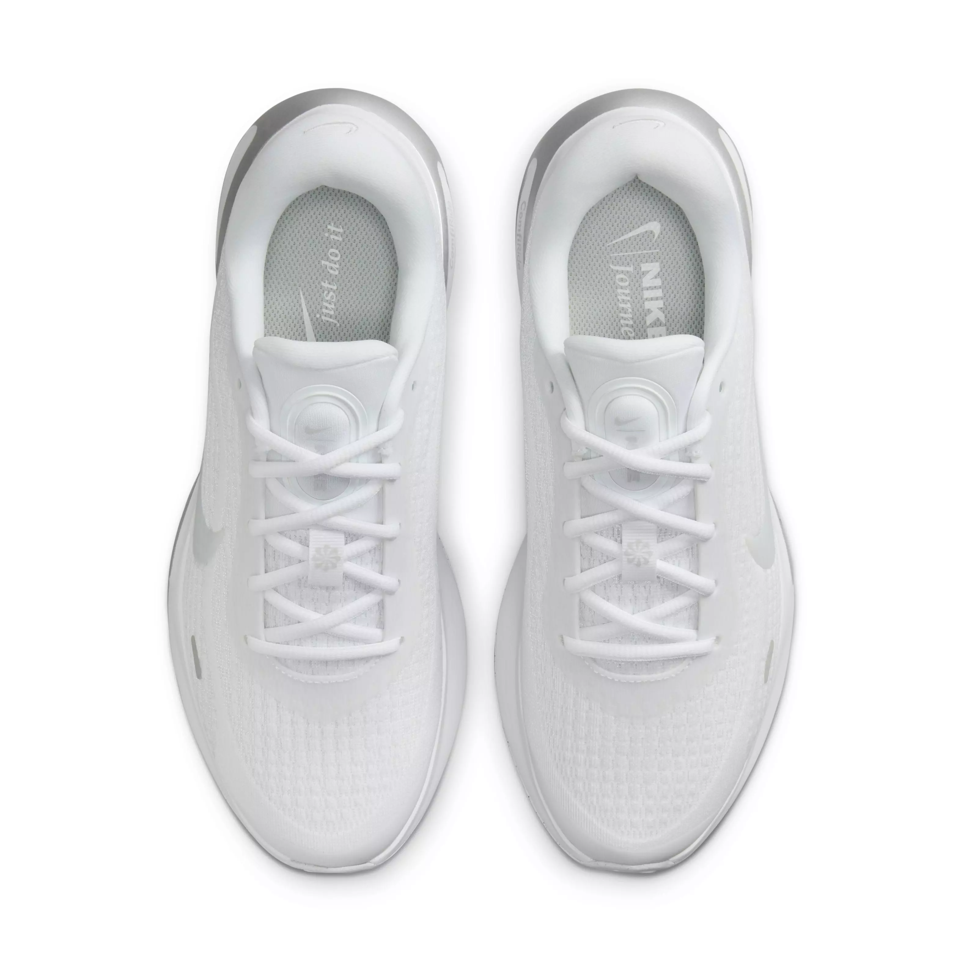 Nike Journey Run "White/Pure Platinum/Metallic Silver/White" Women's Running Shoe - WHITE/PLATINUM/SILVER/WHITE