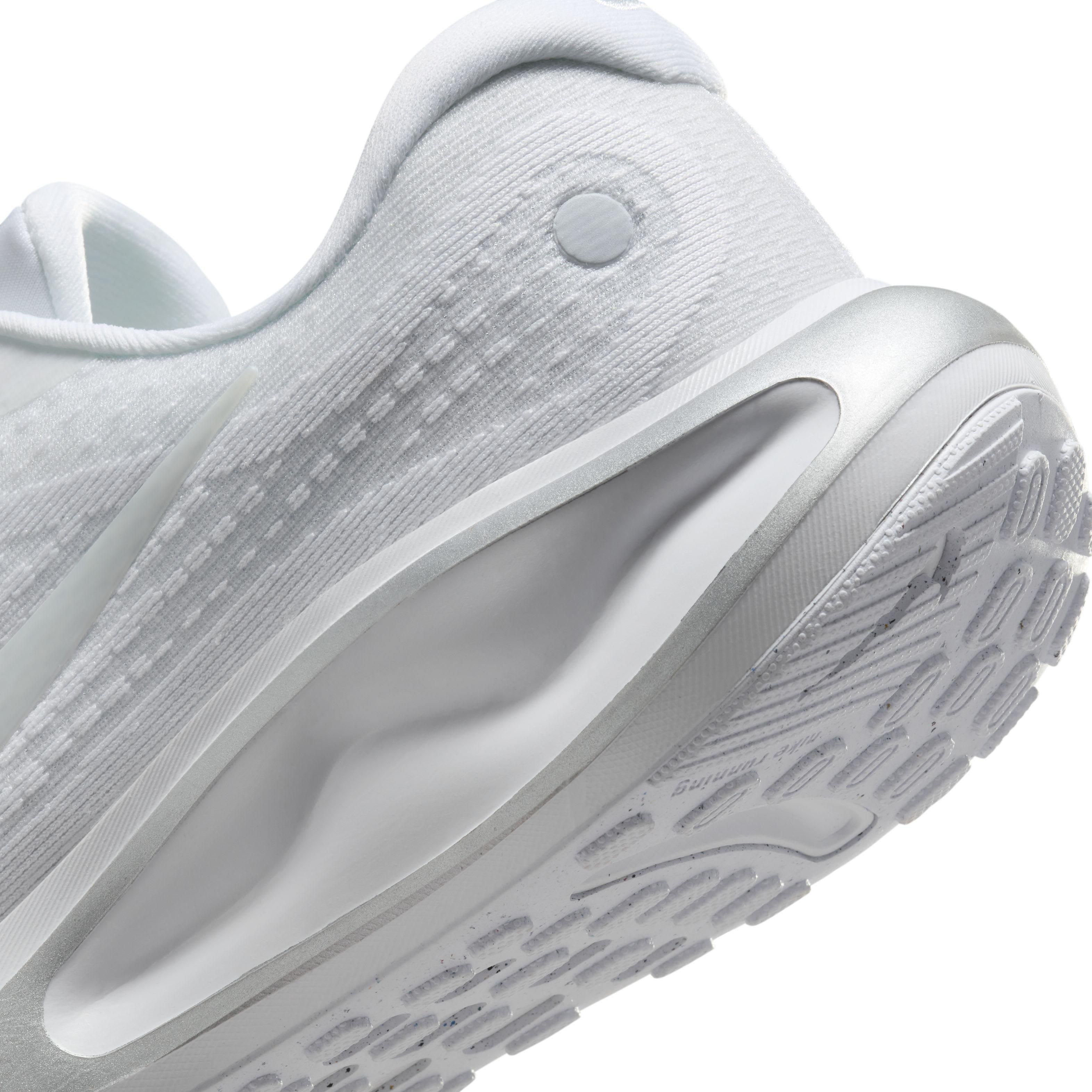 Nike Journey Run "White/Pure Platinum/Metallic Silver/White" Women's Running Shoe - WHITE/PLATINUM/SILVER/WHITE Thumbnail View 8