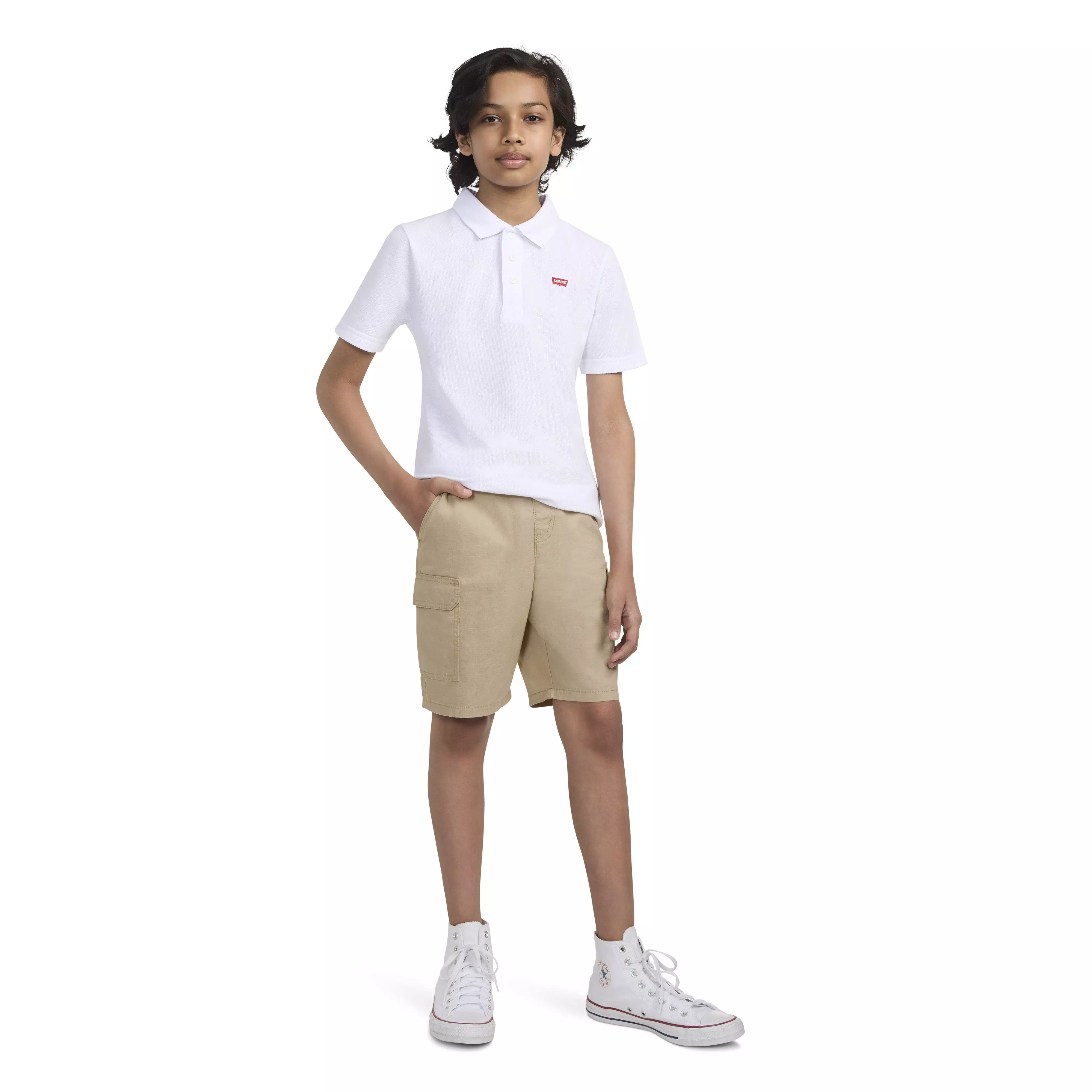 Levi's Big Boys' Cotton Cargo Shorts -Khaki - KHAKI