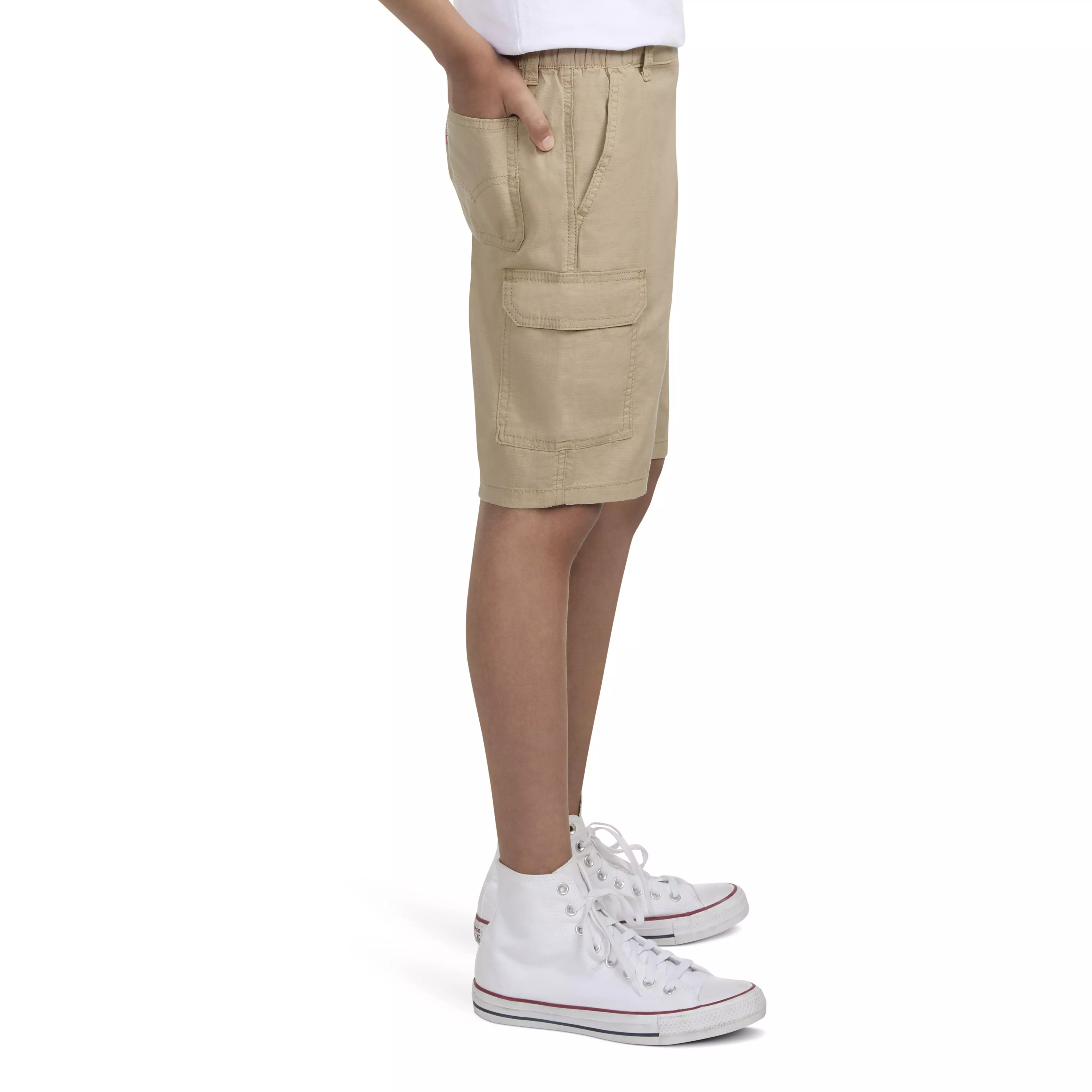 Levi's Big Boys' Cotton Cargo Shorts -Khaki - KHAKI