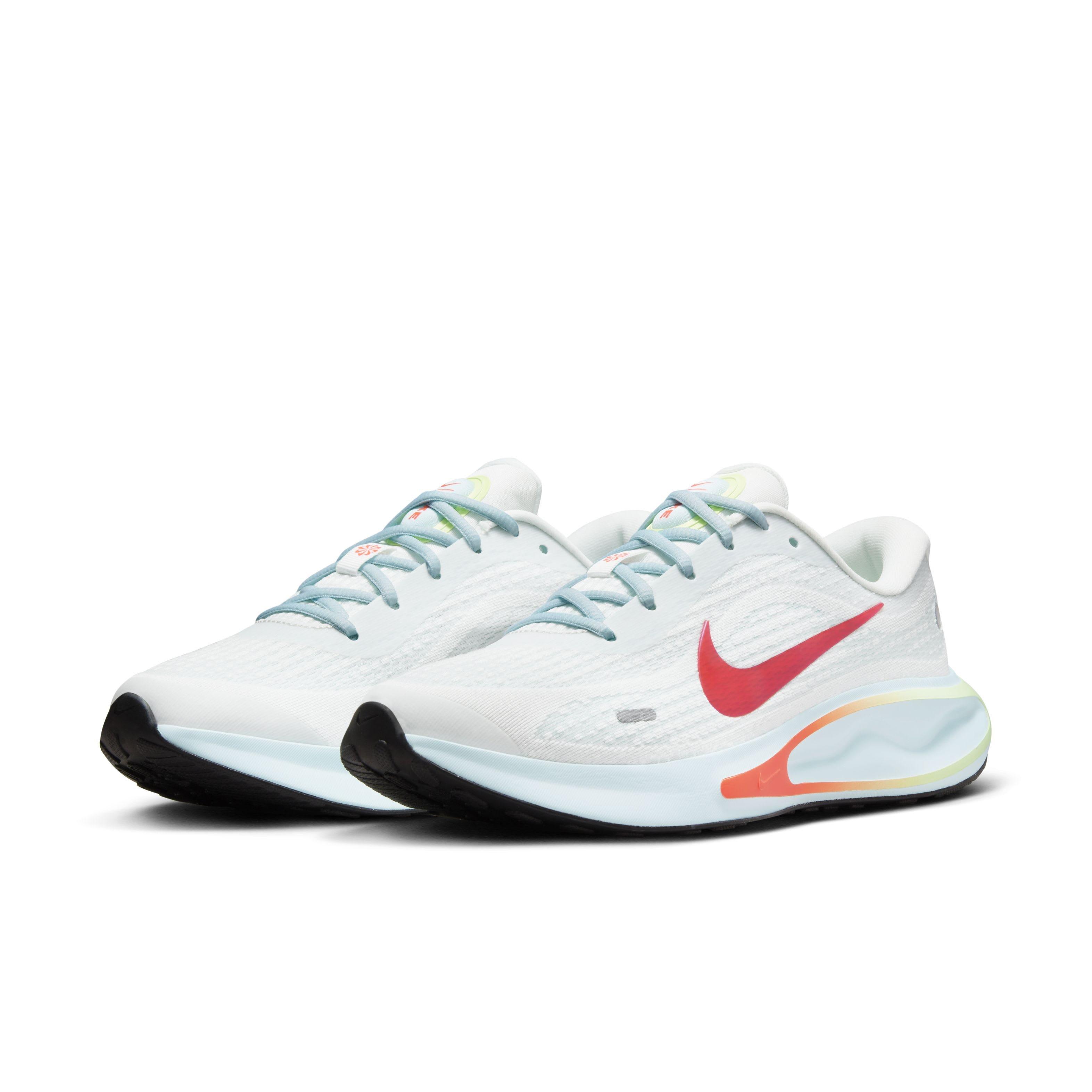 Nike Journey Run "Summit White/Glacier Blue/Barely Volt/Bright Crimson" Women's Running Shoe - WHITE/BLUE/VOLT/CRIMSON Thumbnail View 3
