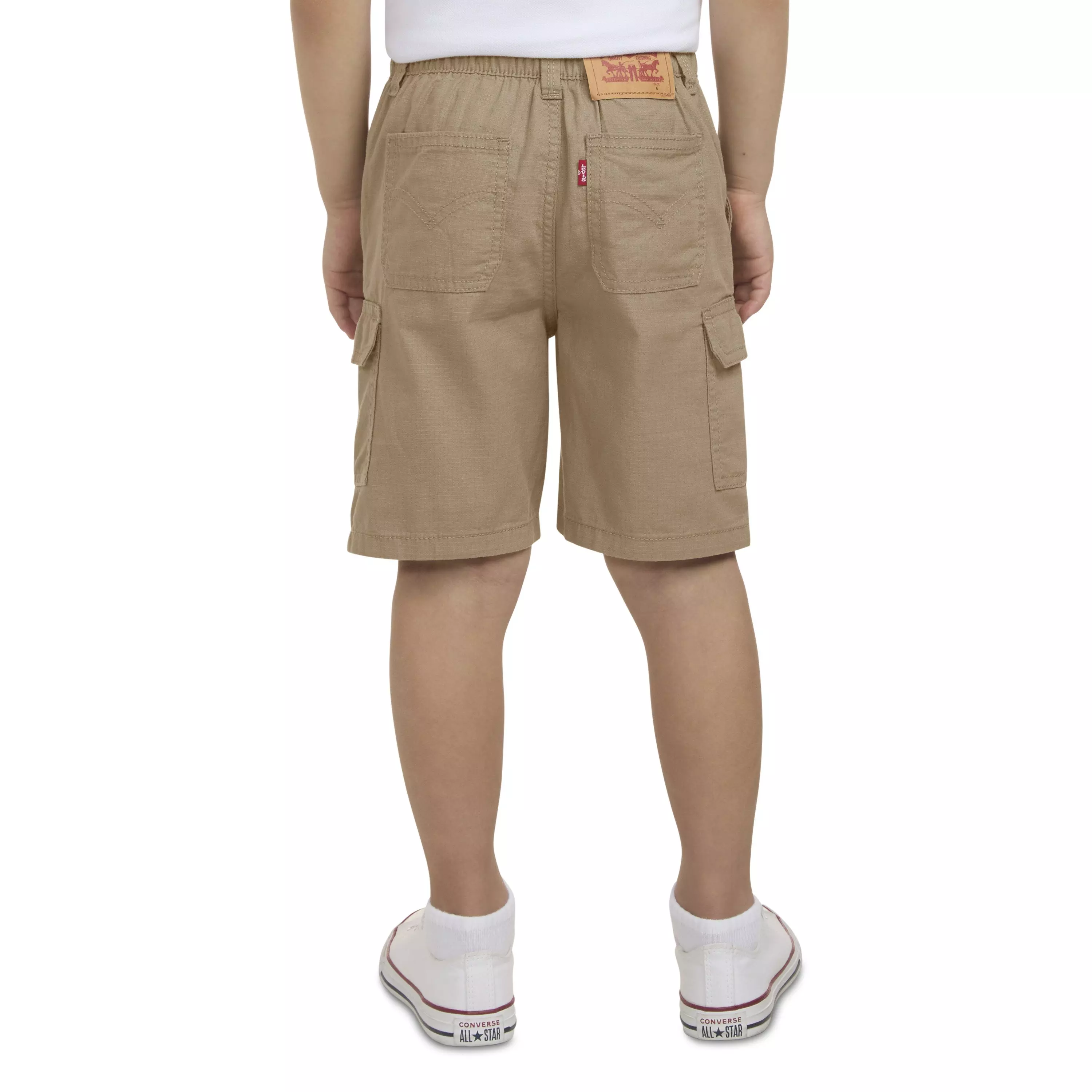 Levi's Little Boys' Elastic Waistband Cargo Shorts -Gold - GOLD
