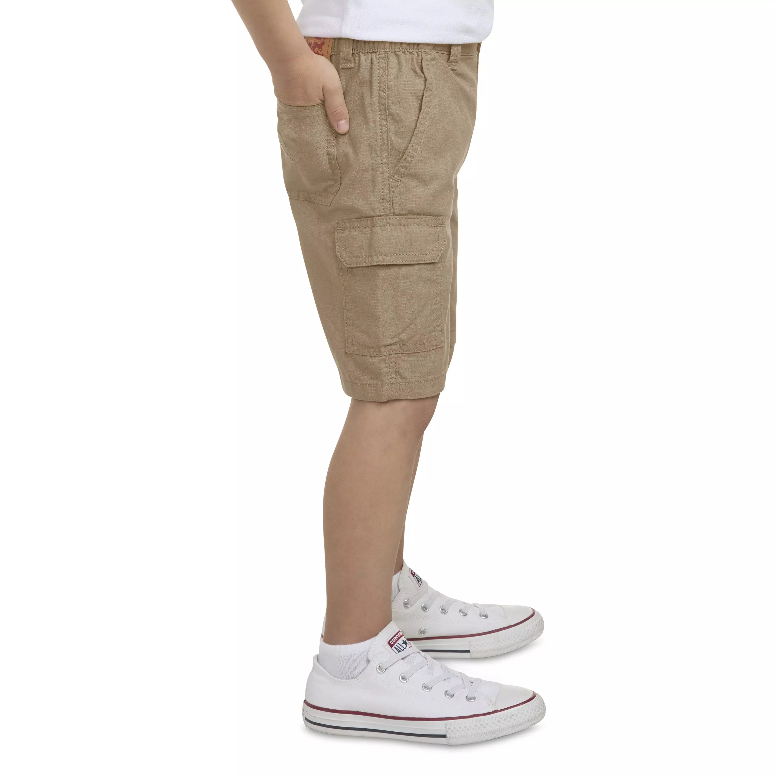 Levi's Little Boys' Elastic Waistband Cargo Shorts -Gold - GOLD
