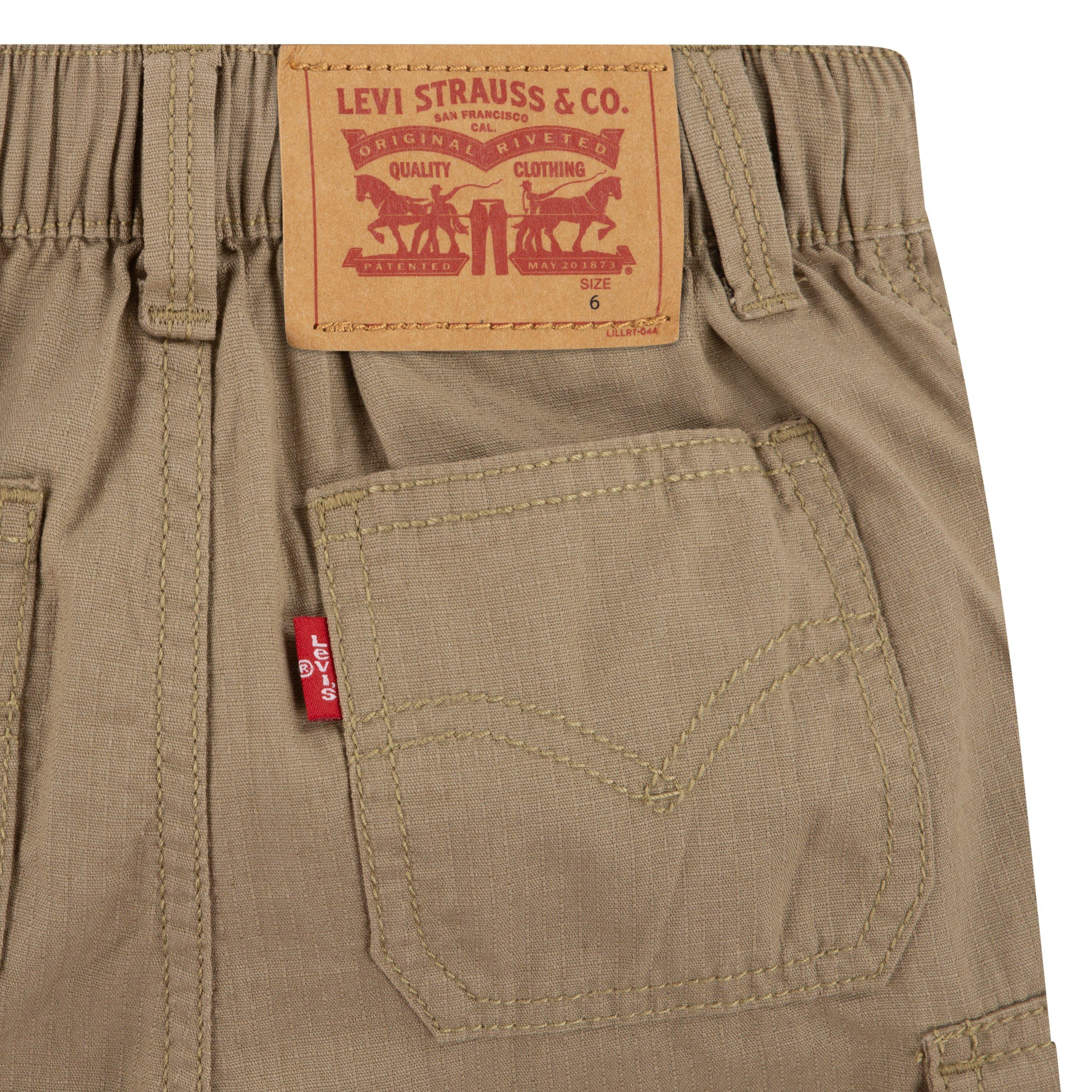 Levi's Little Boys' Elastic Waistband Cargo Shorts - Gold - GOLD Thumbnail View 8