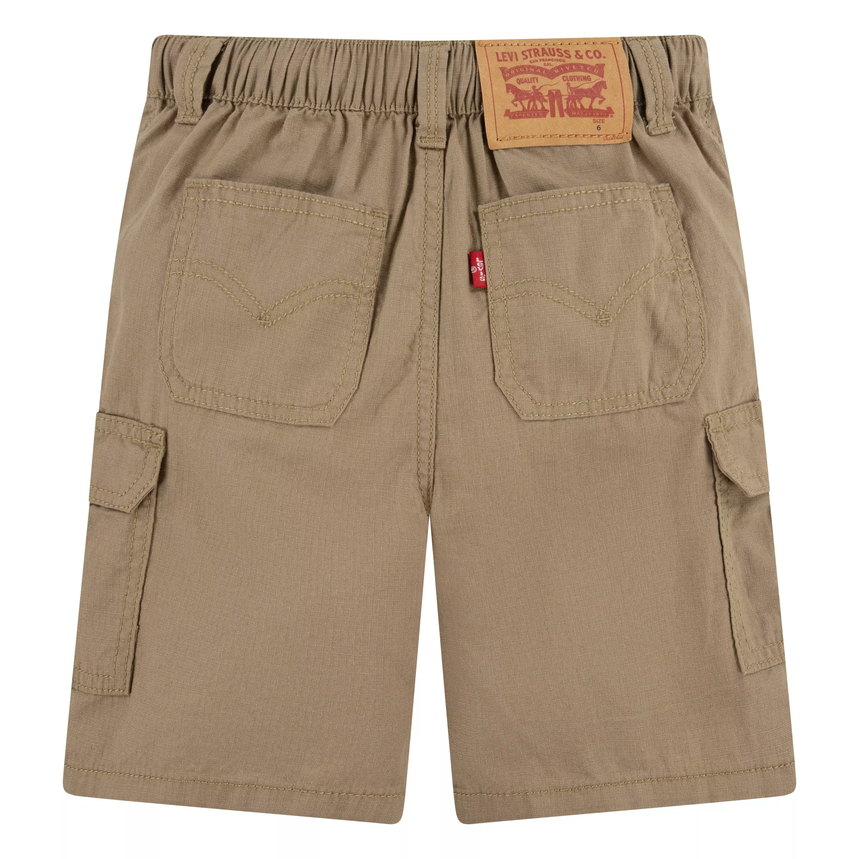 Levi's Little Boys' Elastic Waistband Cargo Shorts -Gold - GOLD