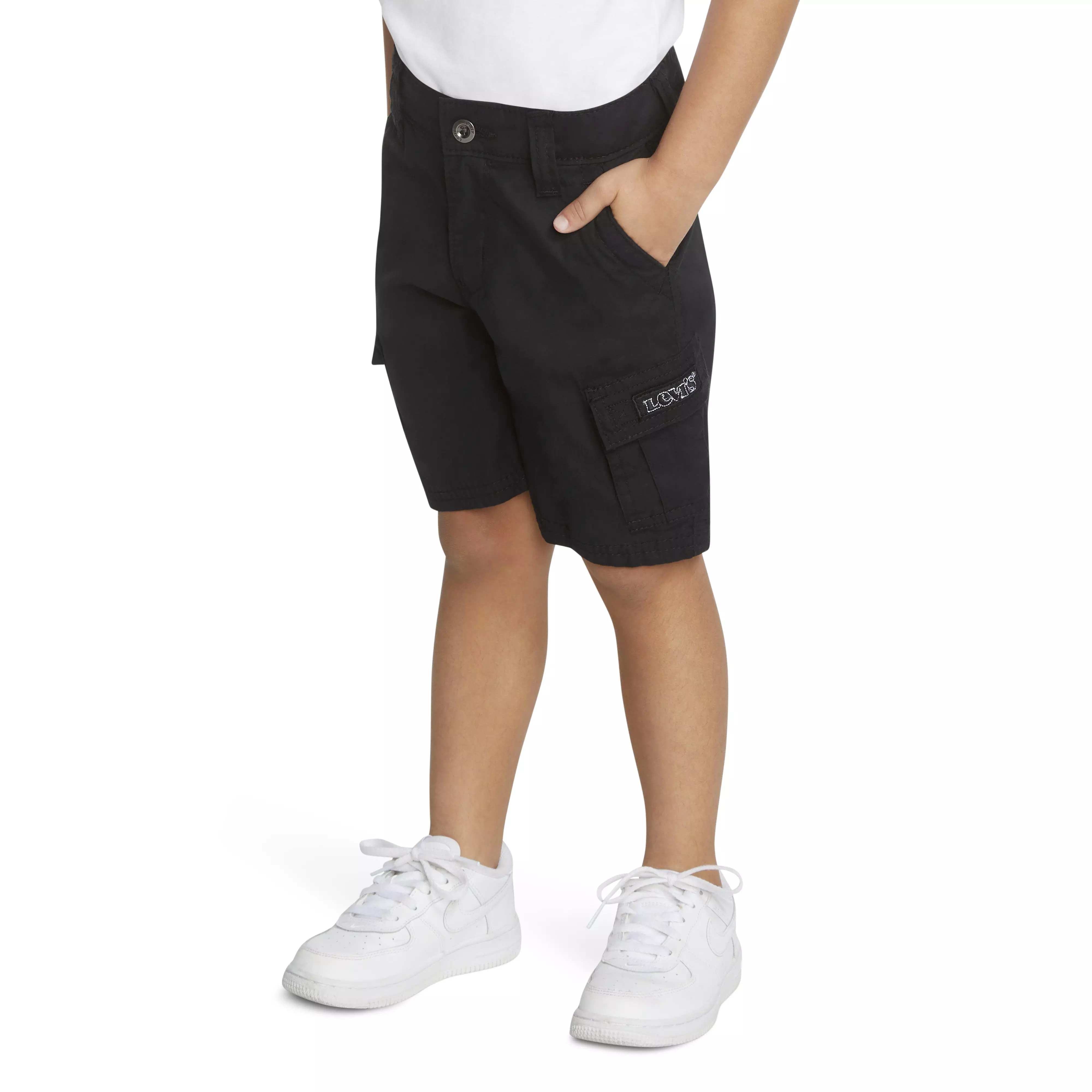 Levi's Red Tab Relaxed Toddler Boys' Black Cargo Shorts - BLACK