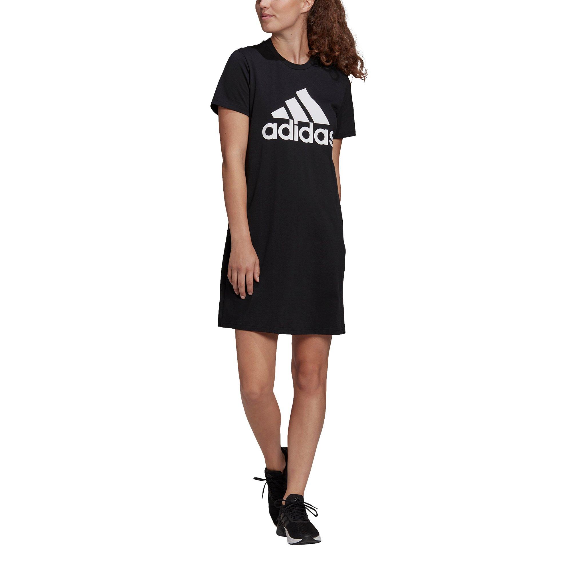 adidas Women's Black/White Essentials Logo Dress - BLACK/WHITE Thumbnail View 1