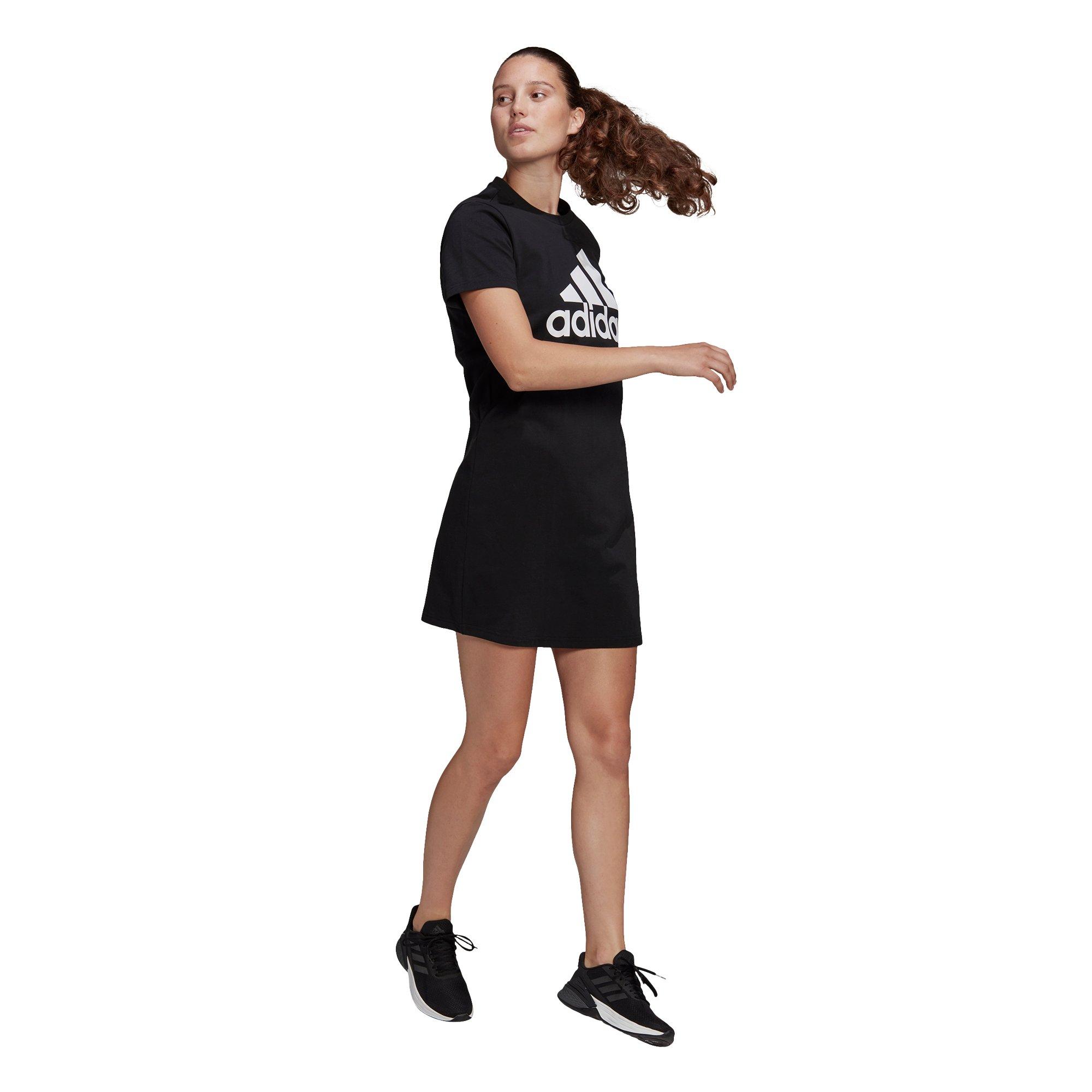 adidas Women's Black/White Essentials Logo Dress