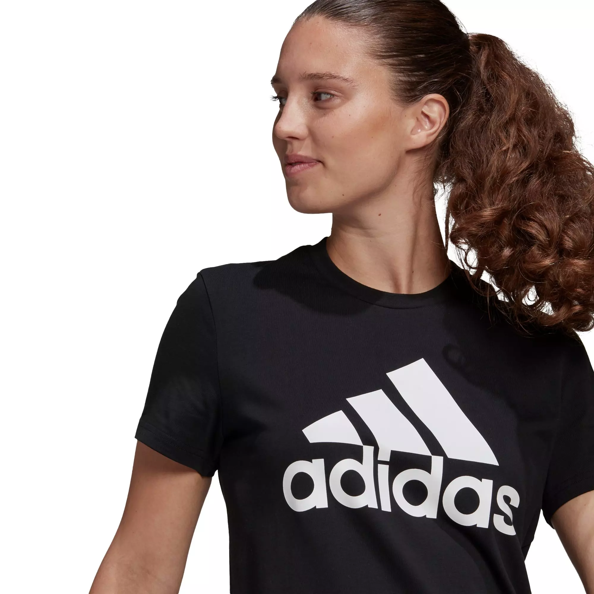 adidas Women's Black/White Essentials Logo Dress - BLACK/WHITE