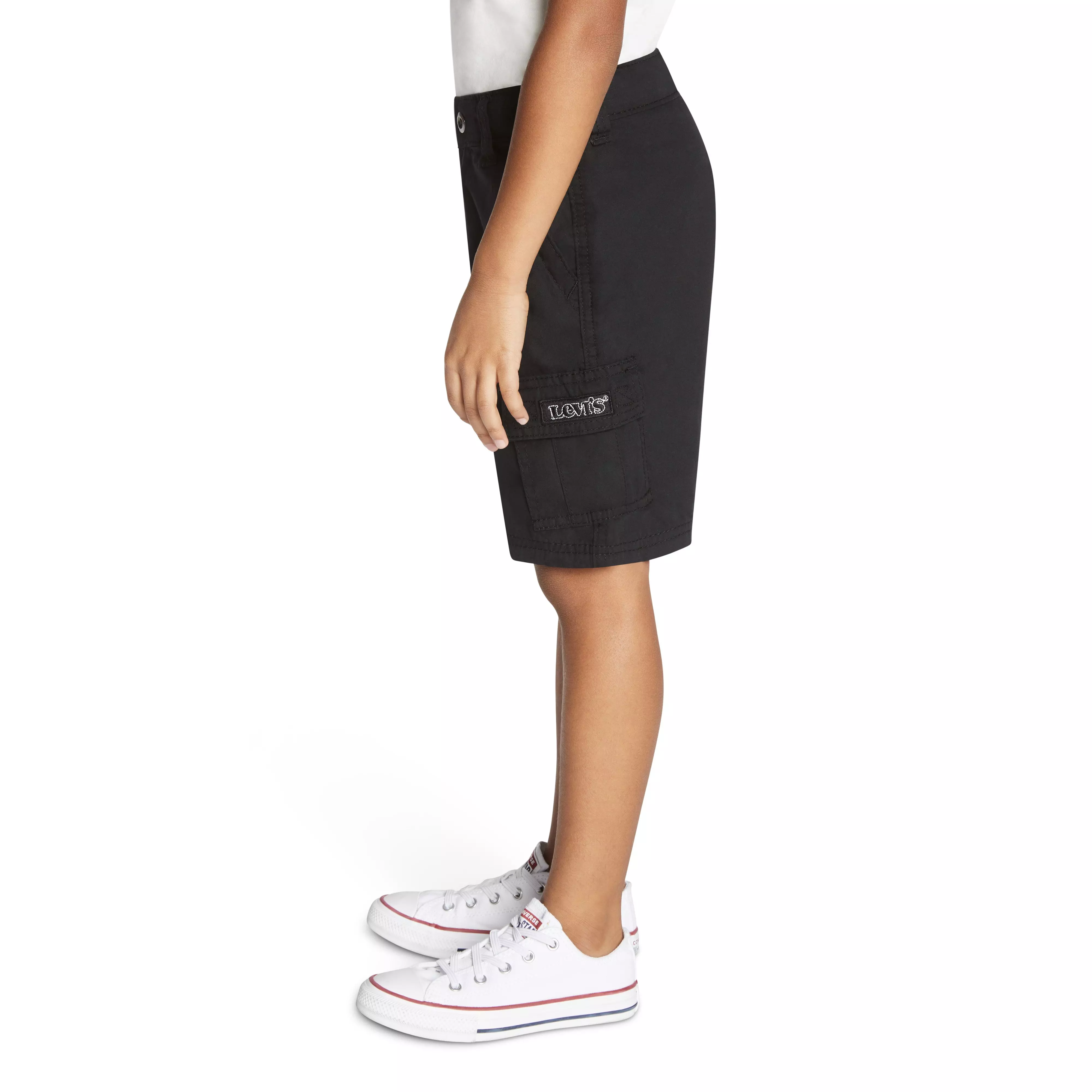 Levi's Little Boys' Red Tab Relaxed Cargo Shorts - Black - BLACK