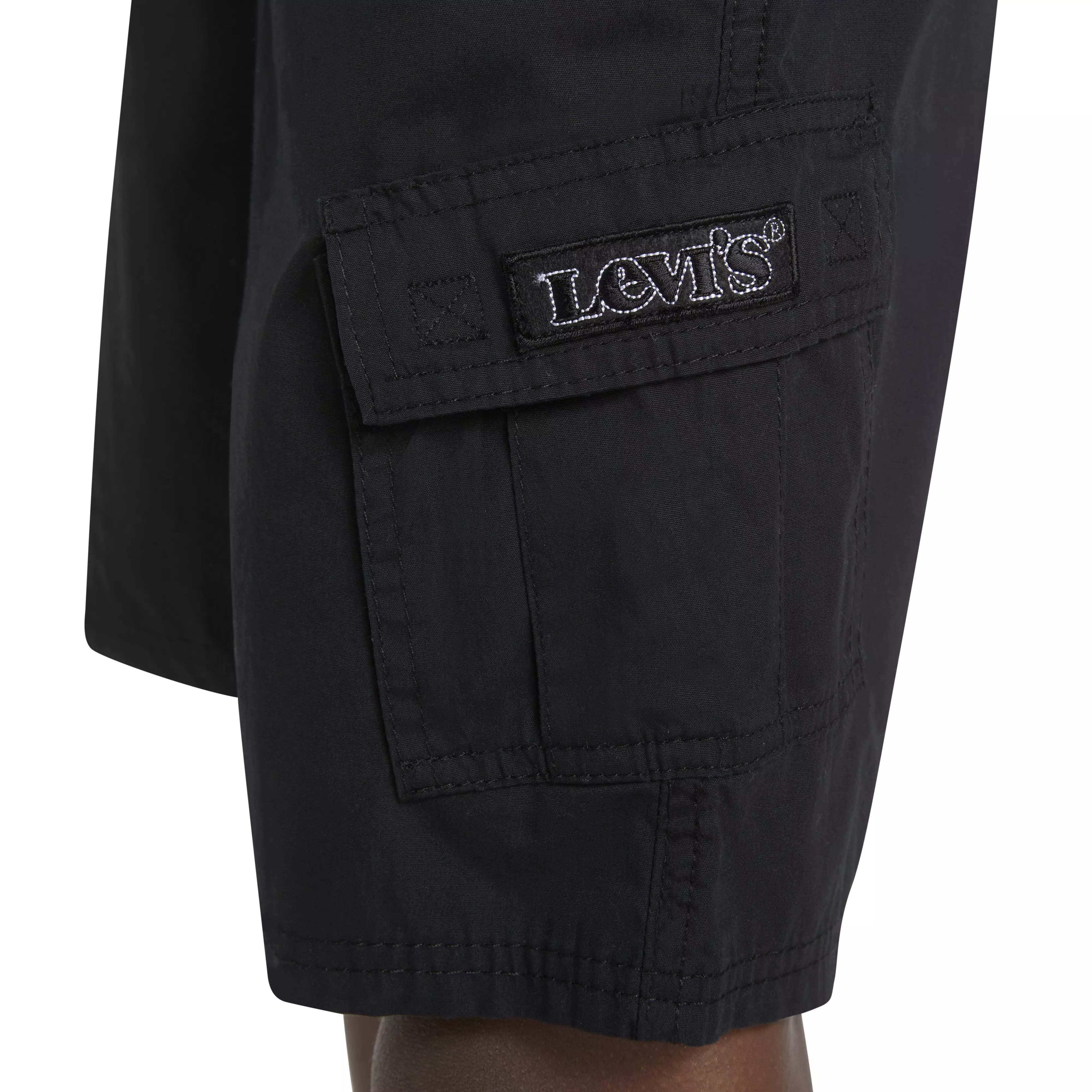 Levi's Red Tab Relaxed Big Boys' Black Cargo Shorts - BLACK