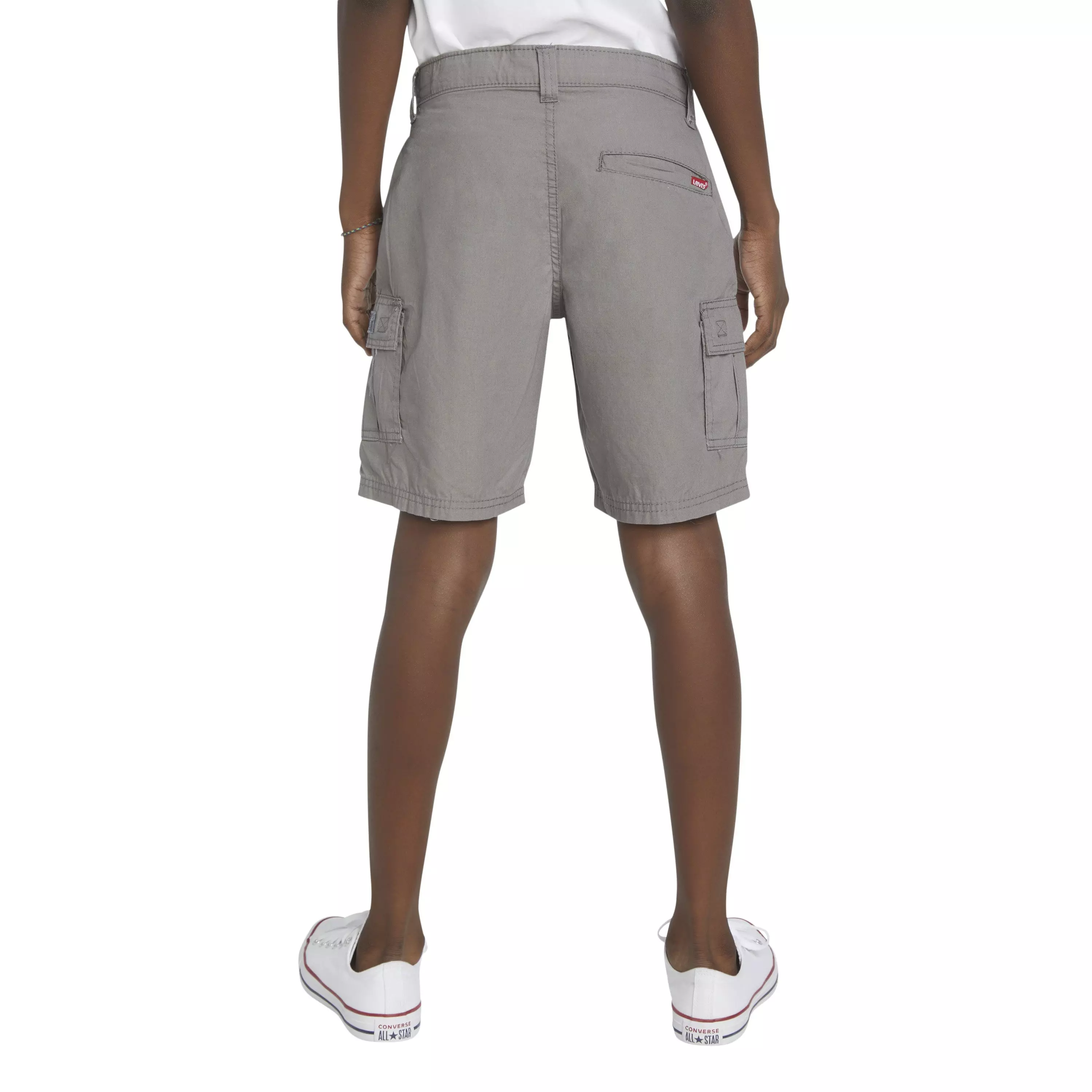 Levi's Big Boys' Red Tab Relaxed Grey Cargo Shorts - GREY