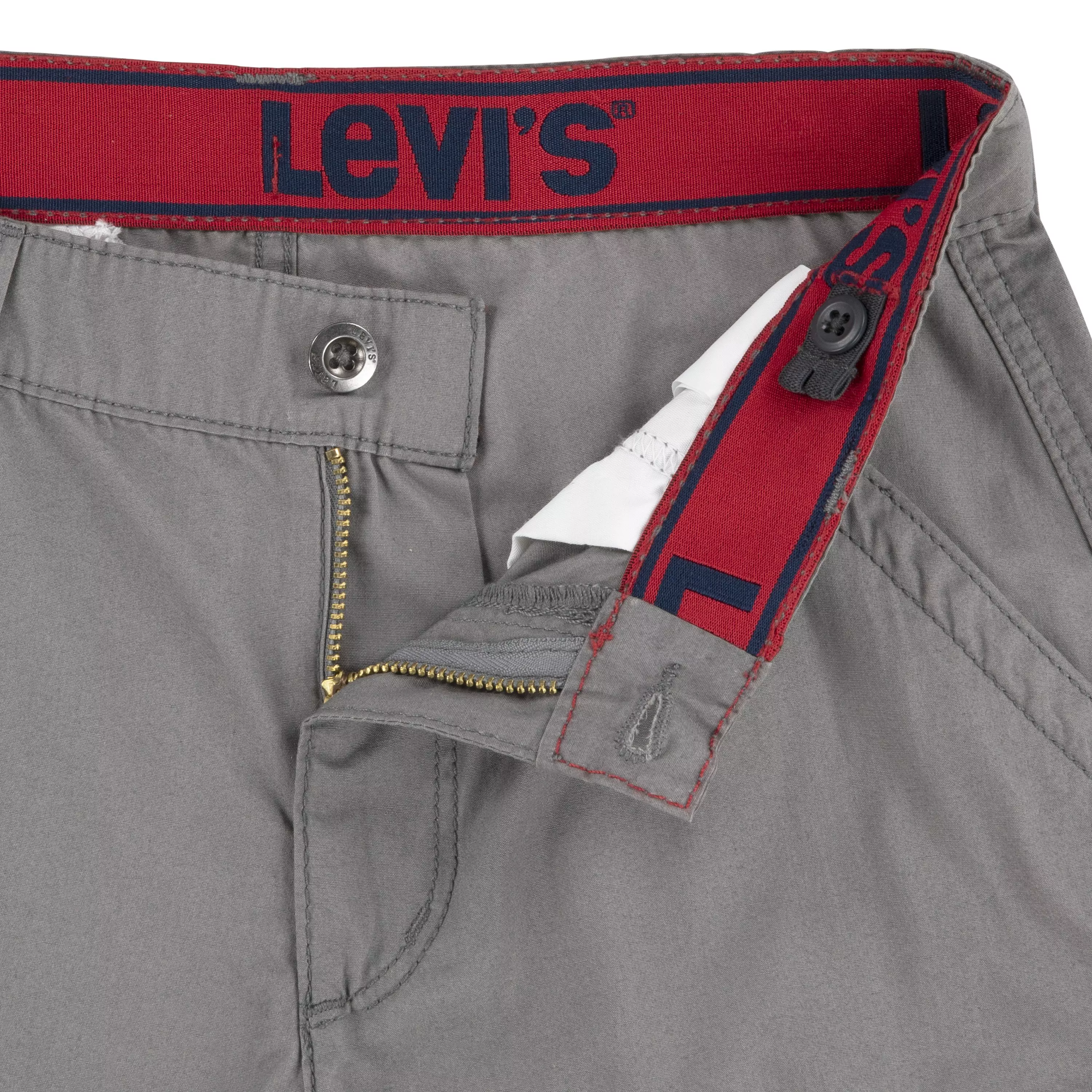 Levi's Big Boys' Red Tab Relaxed Grey Cargo Shorts - GREY