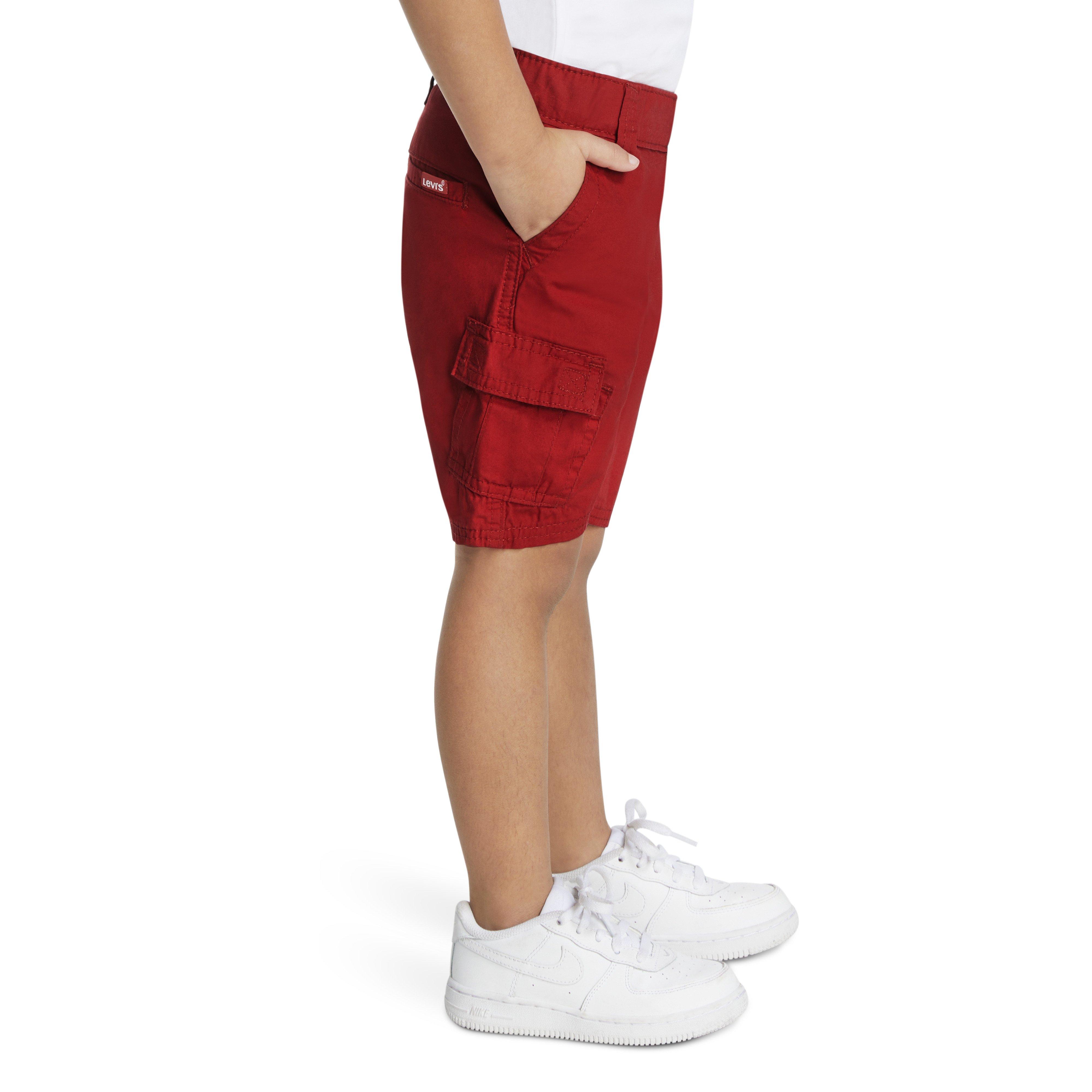 Levi's Toddler Boys' Red Tab Relaxed Red Cargo Shorts - RED Thumbnail View 3