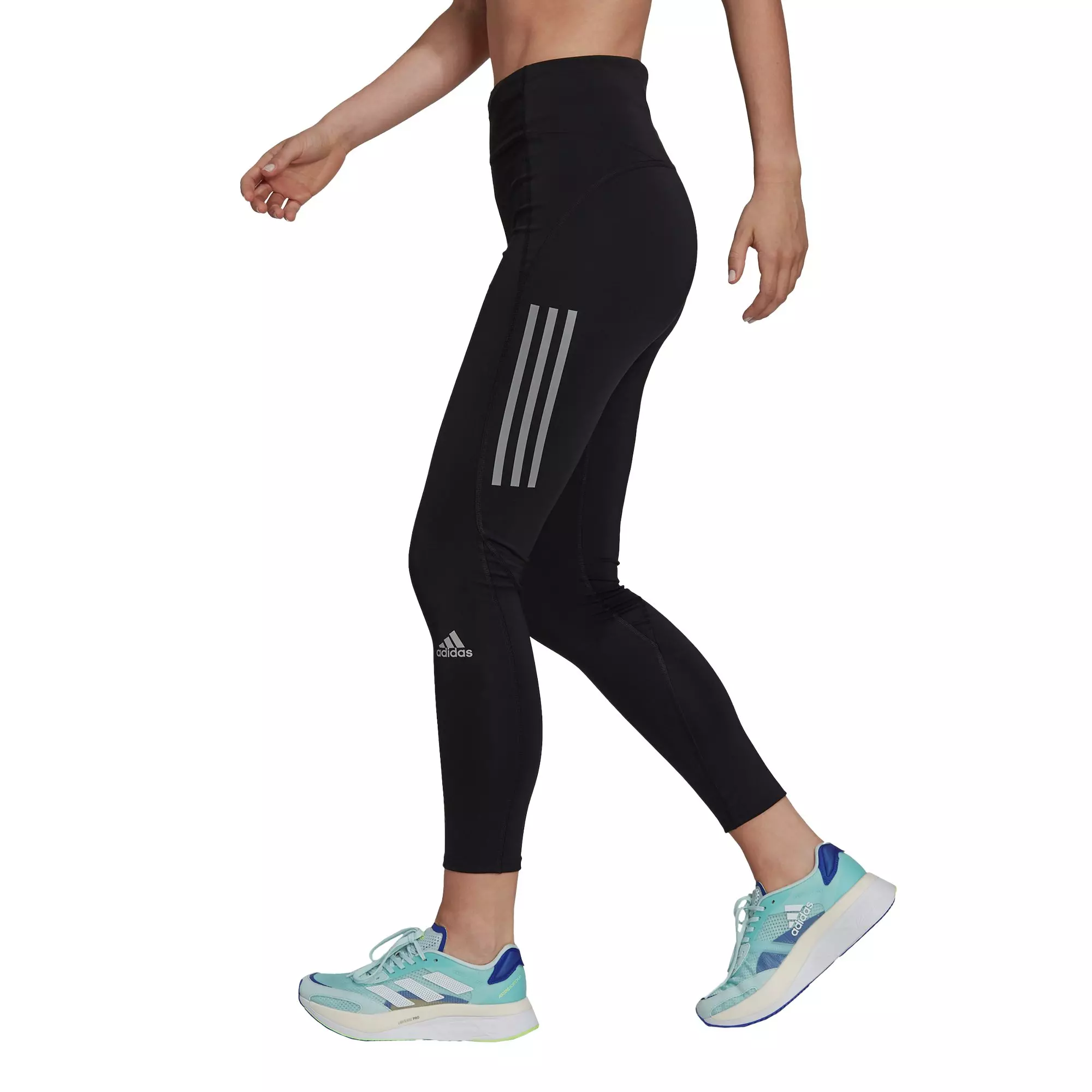 adidas Women's Black Own The Run 7/8 Running Leggings - BLACK