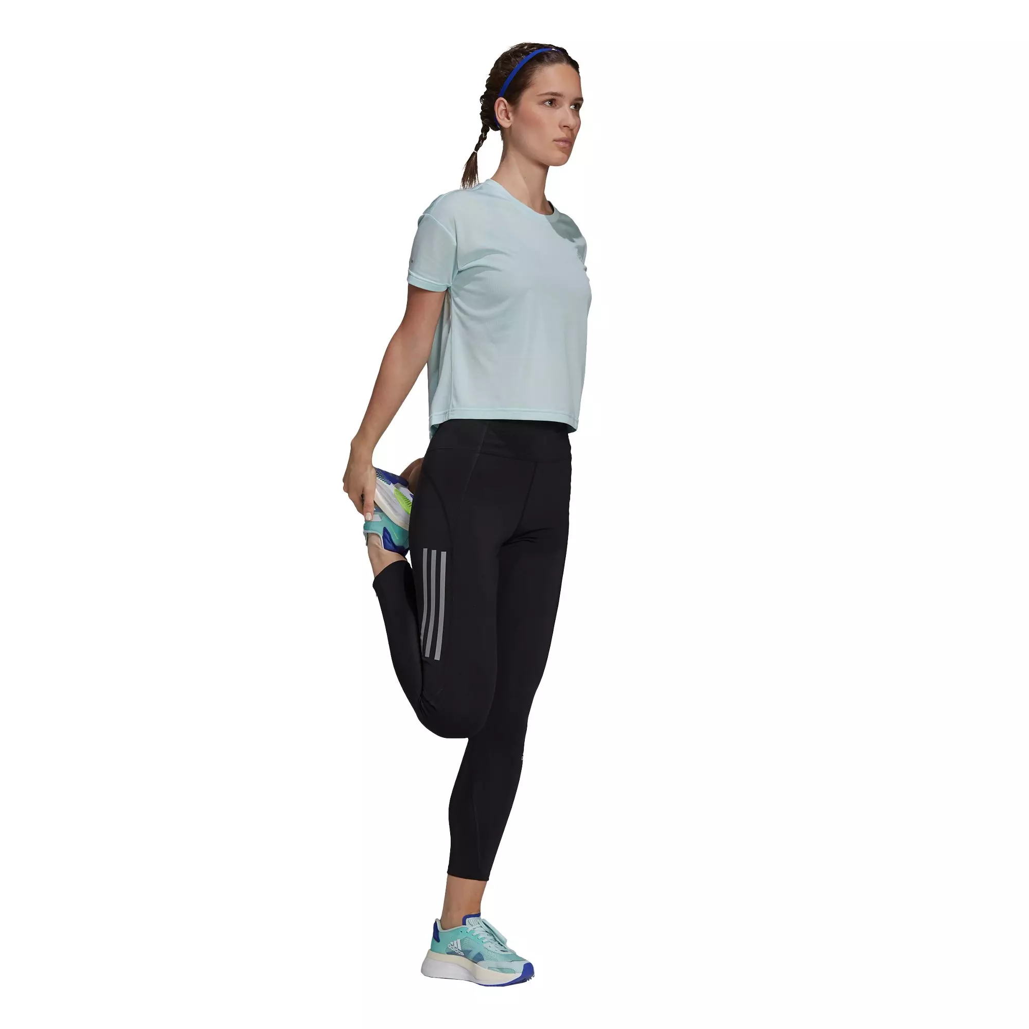 adidas Women's Black Own The Run 7/8 Running Leggings - BLACK