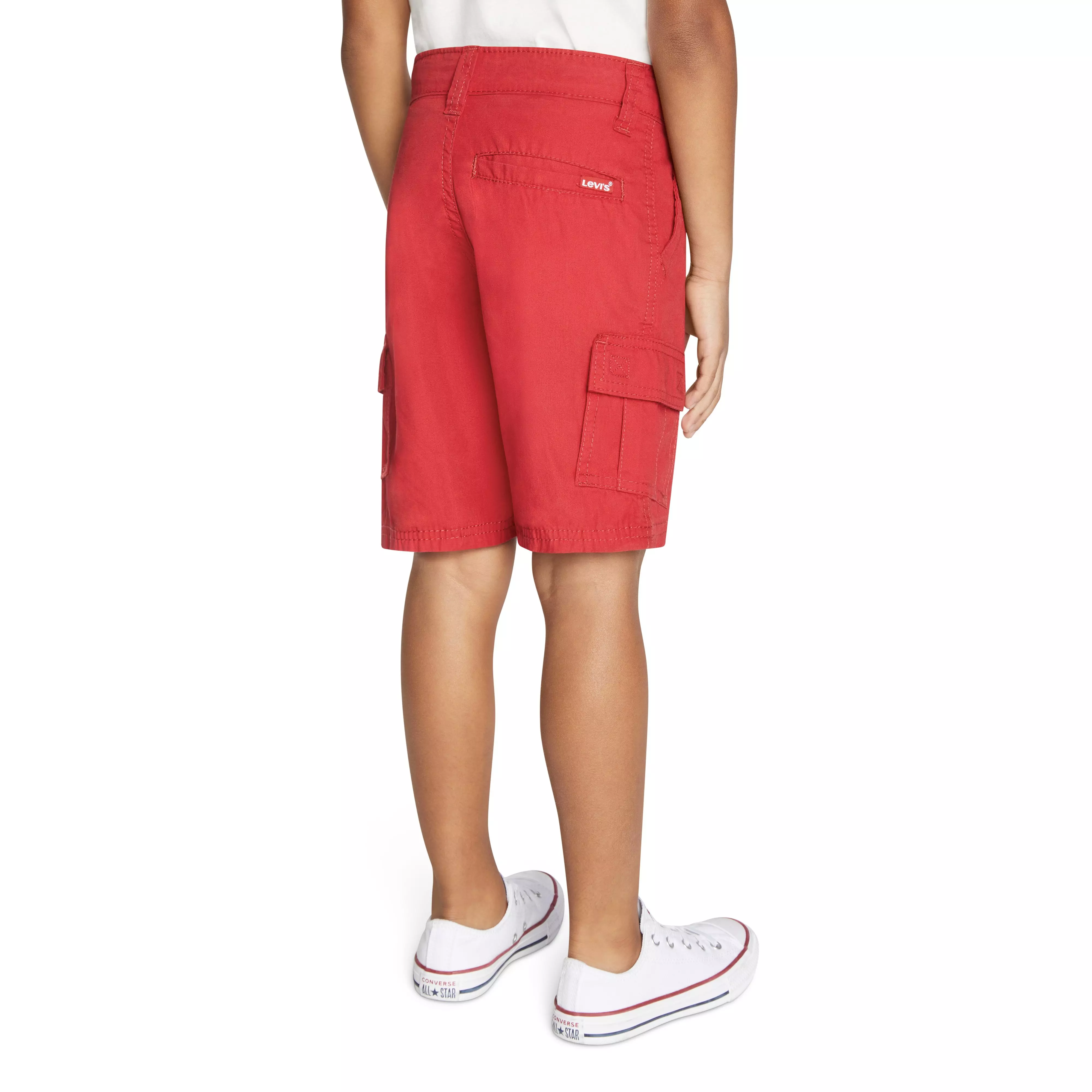 Levi's Little Boys' Red Tab Relaxed Red Cargo Shorts - RED