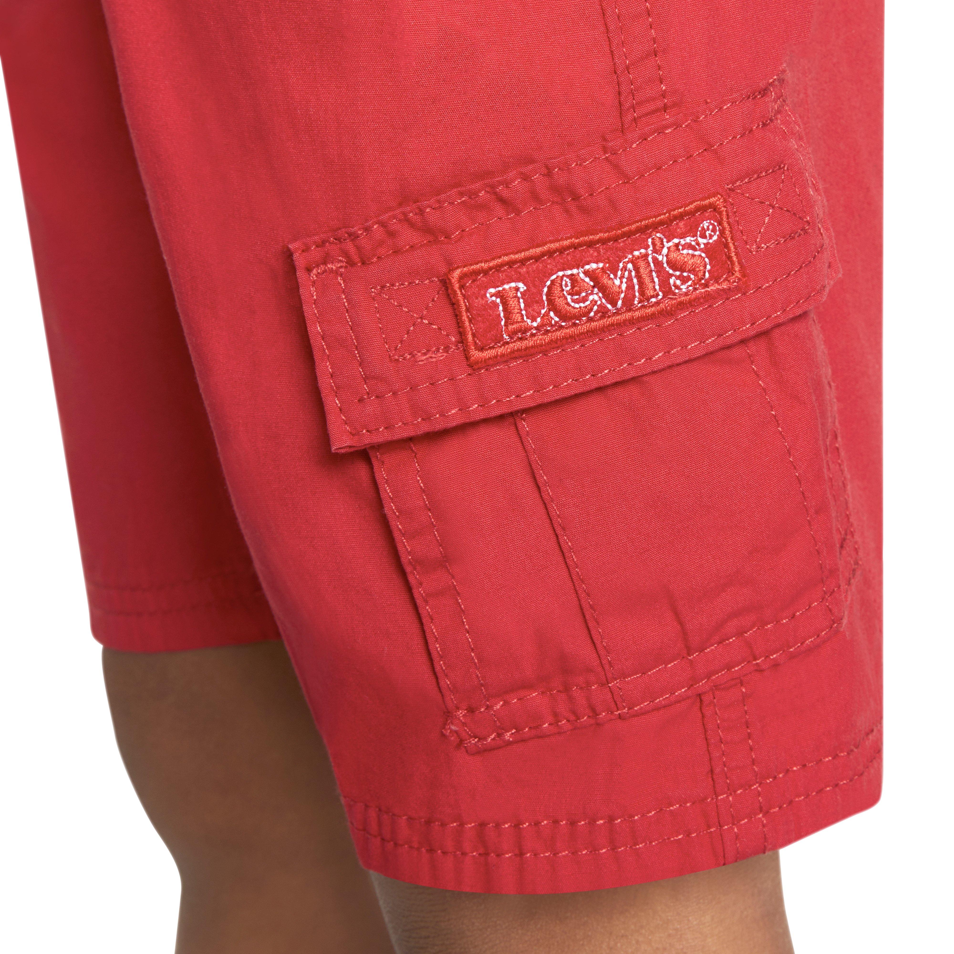 Levi's Little Boys' Red Tab Relaxed Red Cargo Shorts - RED Thumbnail View 6