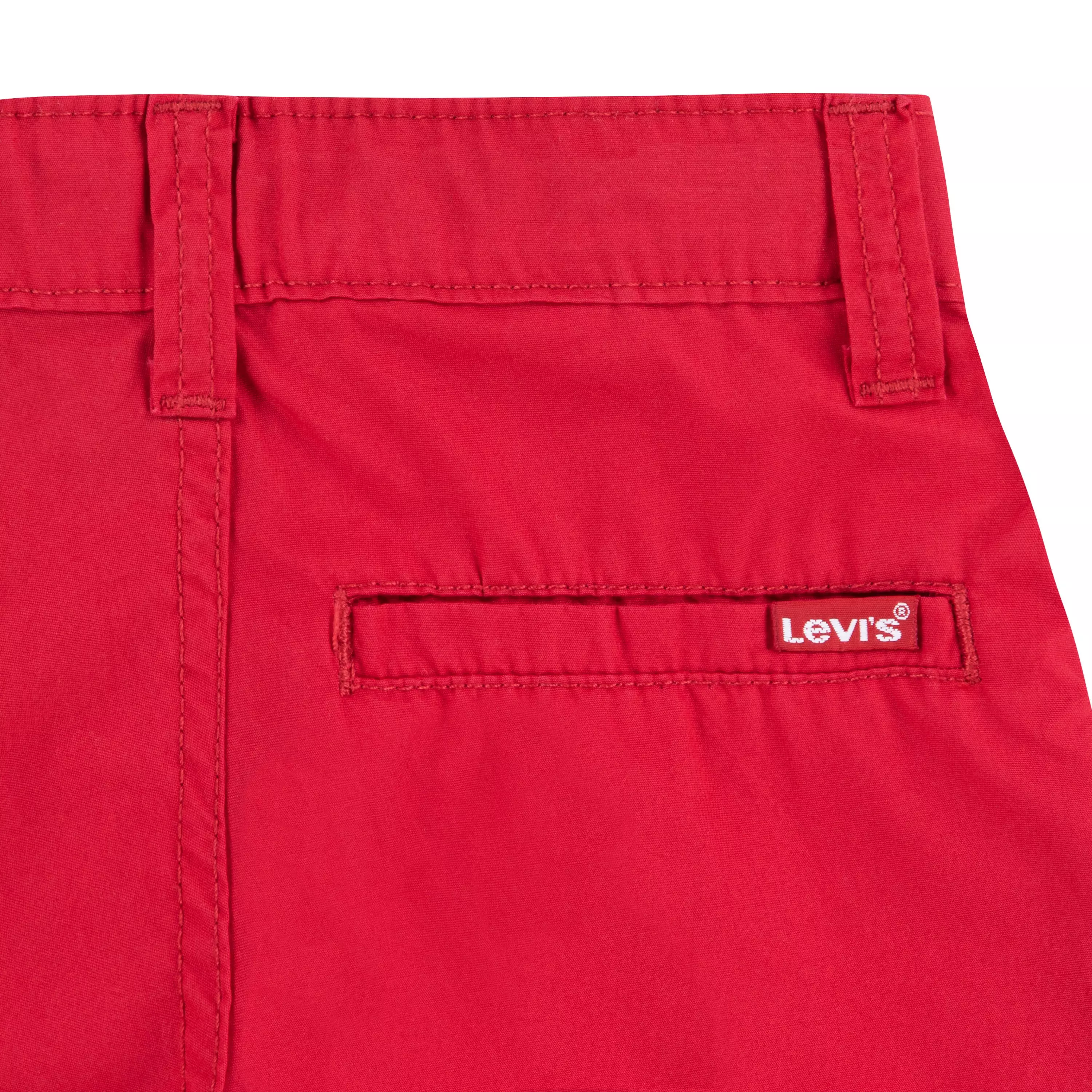 Levi's Little Boys' Red Tab Relaxed Red Cargo Shorts - RED
