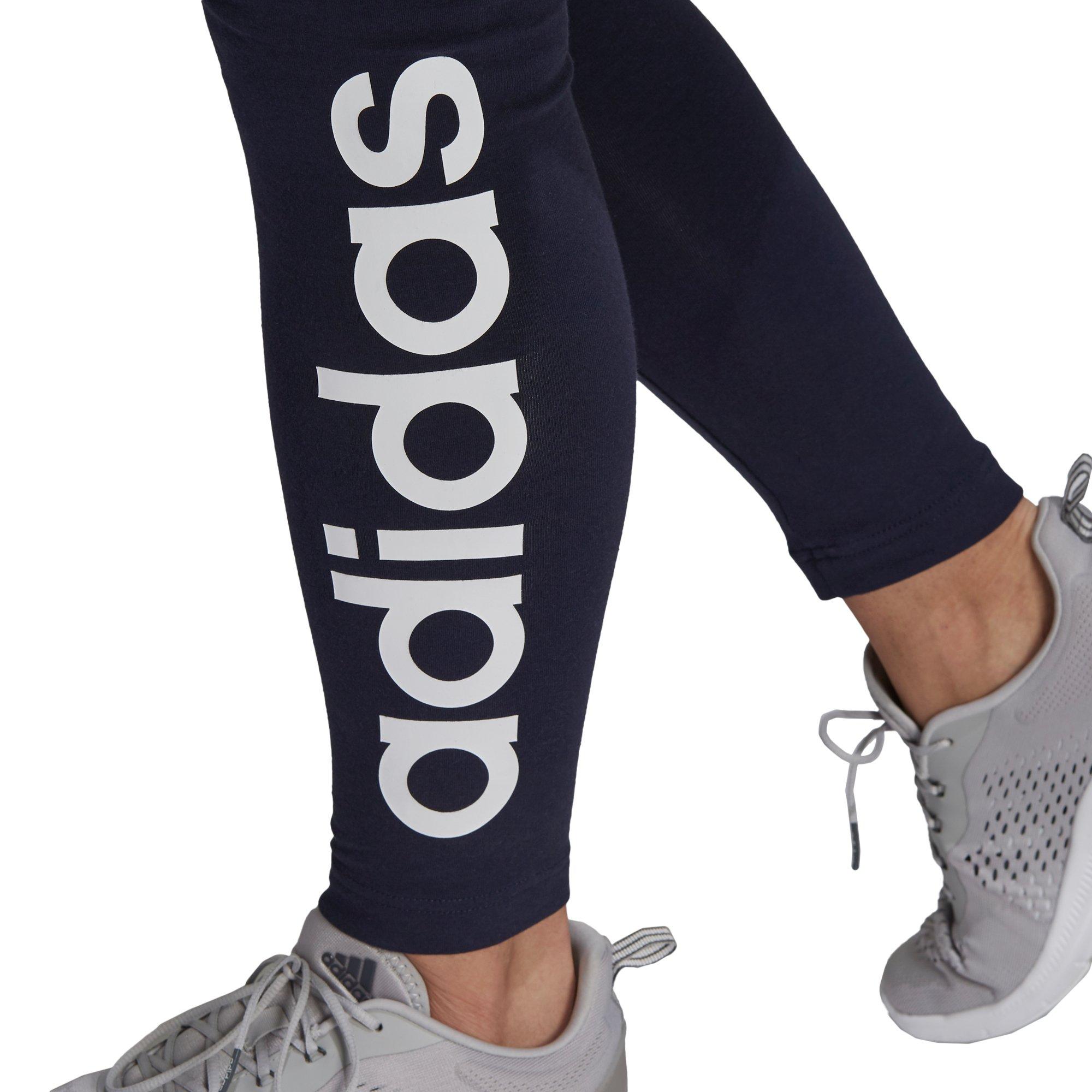 adidas Women's Essentials Navy High-Waisted Logo Leggings (Plus Size) -  Hibbett