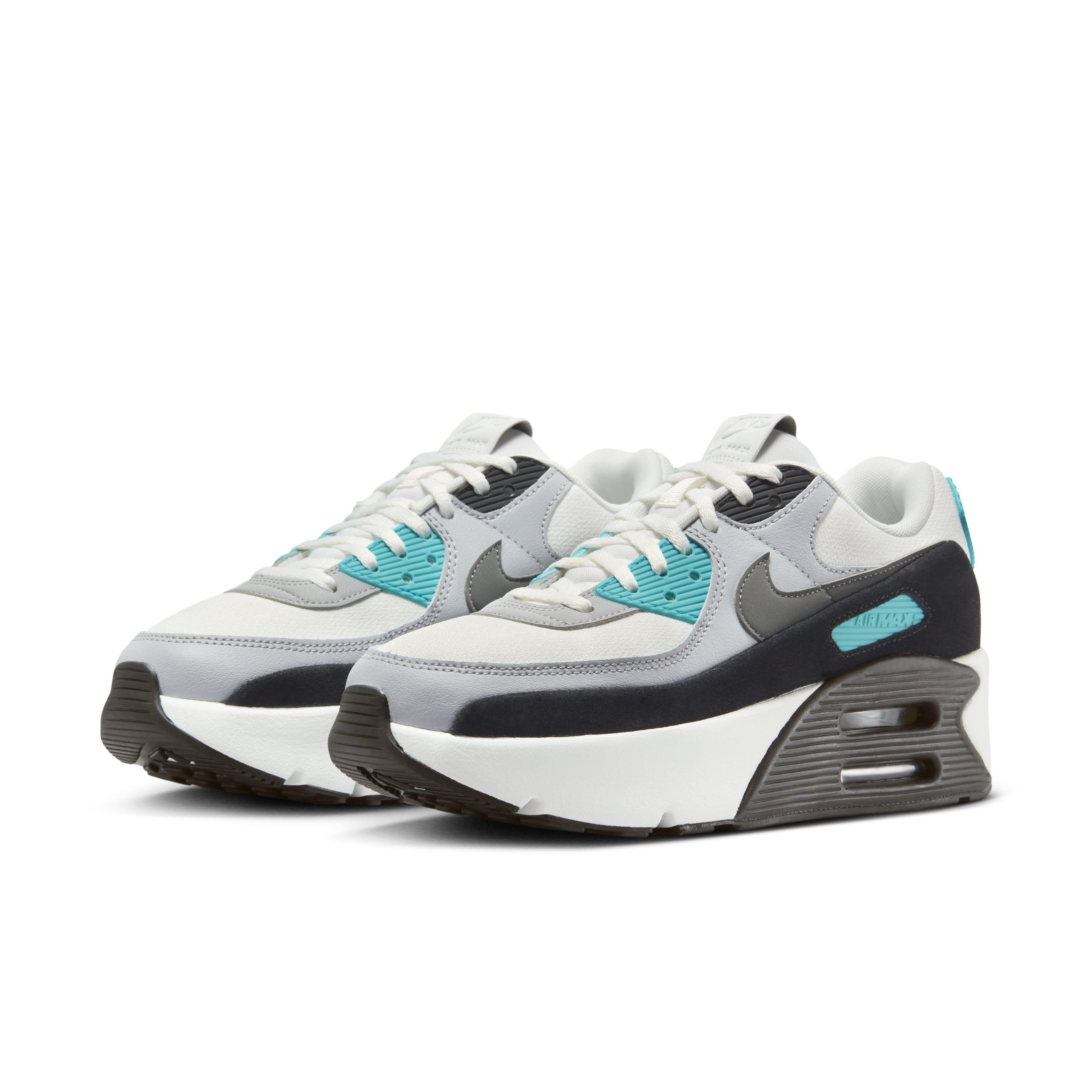 Nike Air Max 90 LV8 "Summit White/Wolf Grey/Black/Smoke Grey" Women's Shoe - WHITE/GREY/BLACK/GREY Thumbnail View 3