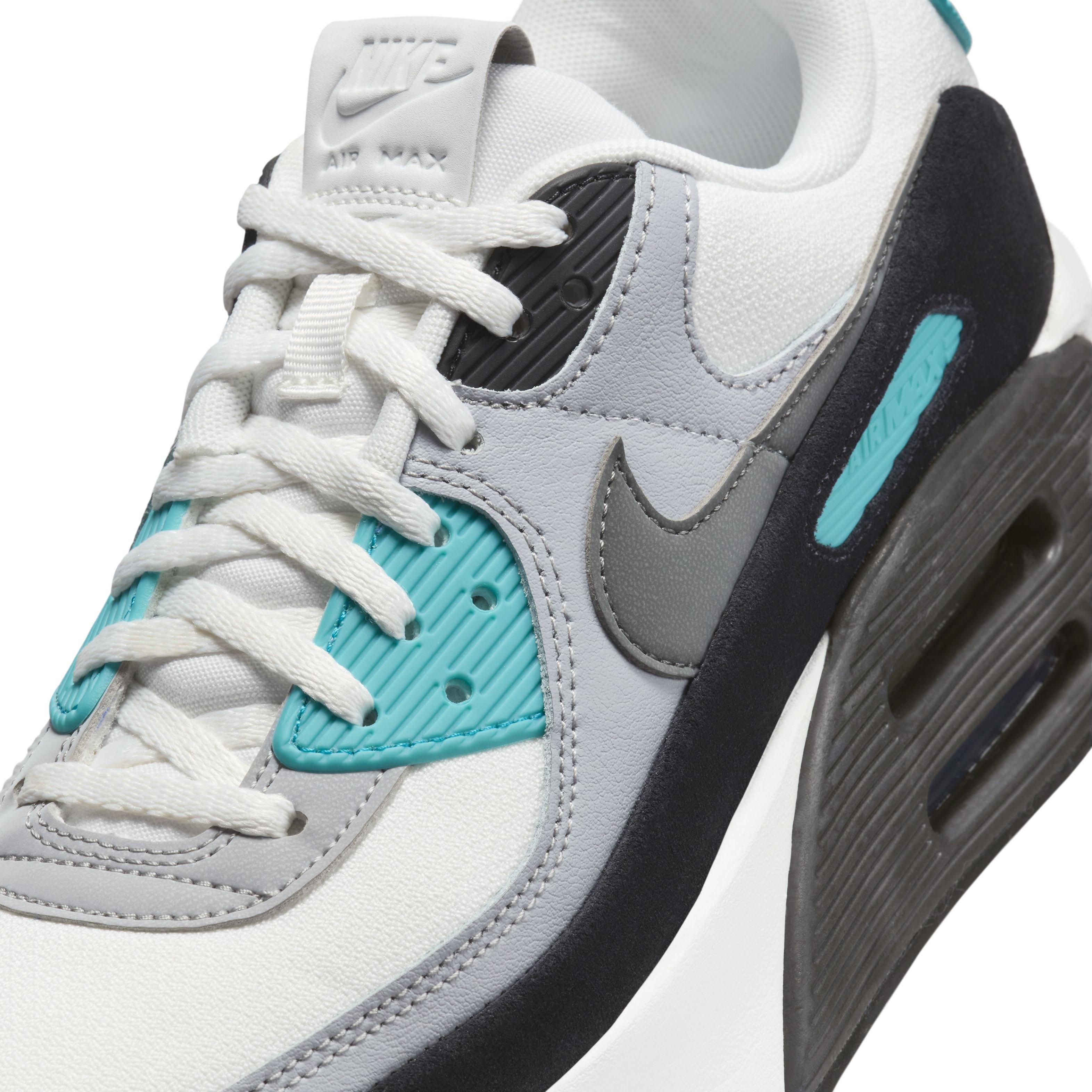 Nike Air Max 90 LV8 "Summit White/Wolf Grey/Black/Smoke Grey" Women's Shoe - WHITE/GREY/BLACK/GREY Thumbnail View 7
