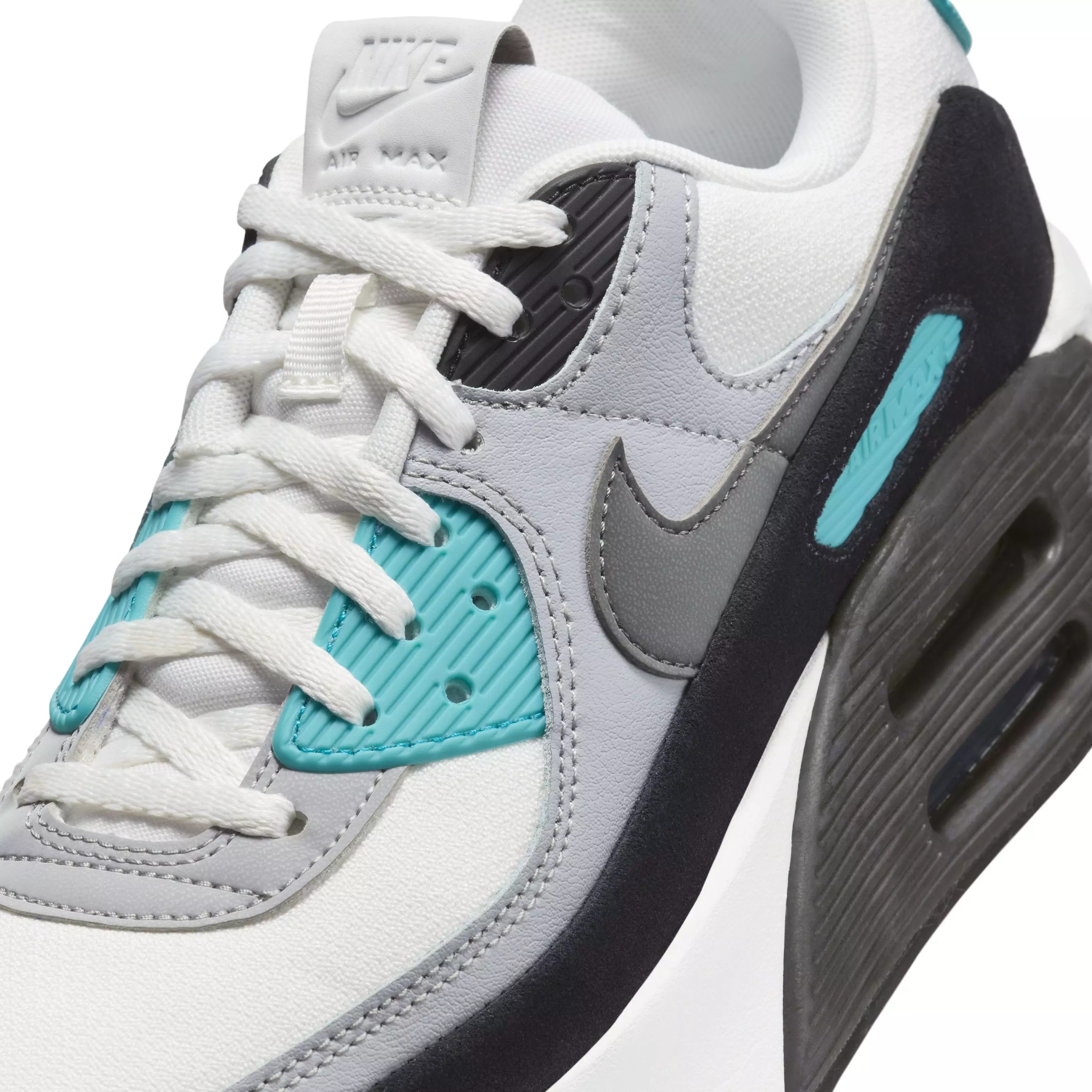 Nike Air Max 90 LV8 "Summit White/Wolf Grey/Black/Smoke Grey" Women's Shoe - WHITE/GREY/BLACK/GREY