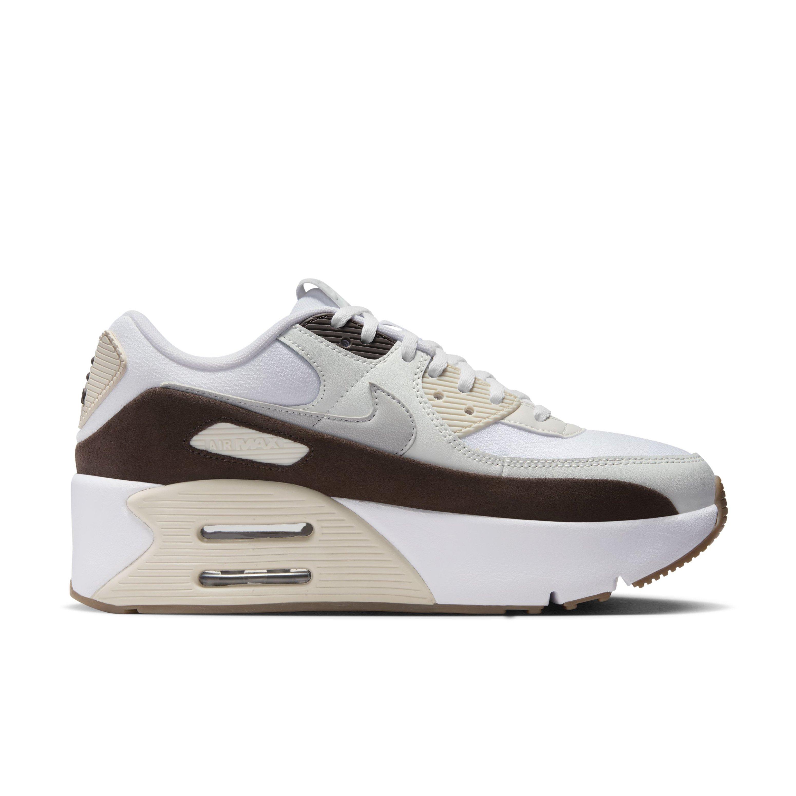 Nike Air Max 90 LV8 "White/Baroque Brown/Light Orewood Brown/Photon Dust" Women's Shoe - WHITE/BROWN/LT BROWN/DUST Thumbnail View 1